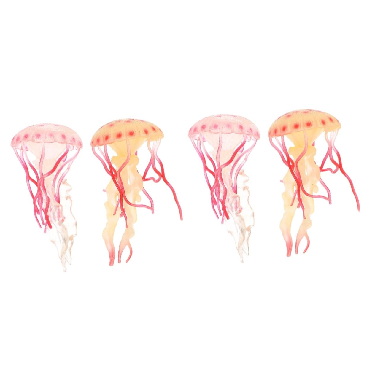 Totority 4PCS Realistic Jellyfish & Crab Sea Animal Figures - Ocean Life Educational Bath Toys for Kids, Sensory Play & Cognitive Learning - Perfect for Bathtime Fun, Classroom Teaching & Marine Life Exploration