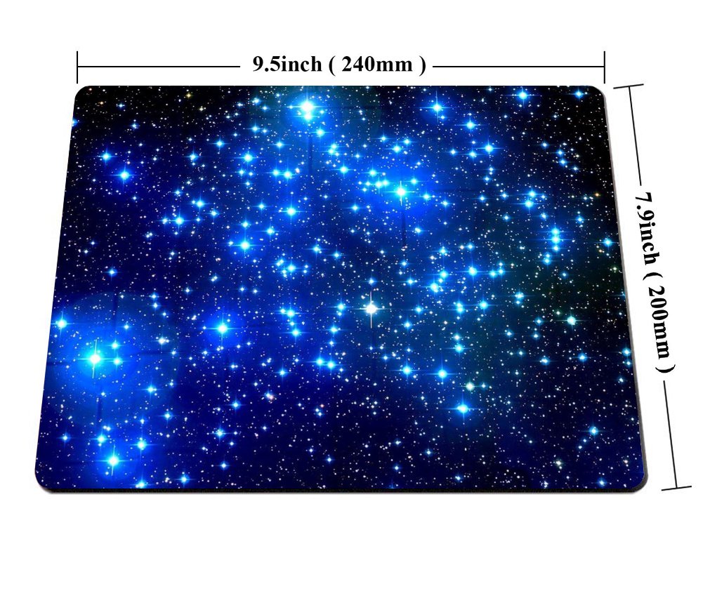 Custom Blue Galaxy Gaming Mouse Pad - Non-Slip Rubber Base, Smooth Surface for Precision Control - Perfect for PC, Laptop, Office & Esports Gaming Setup