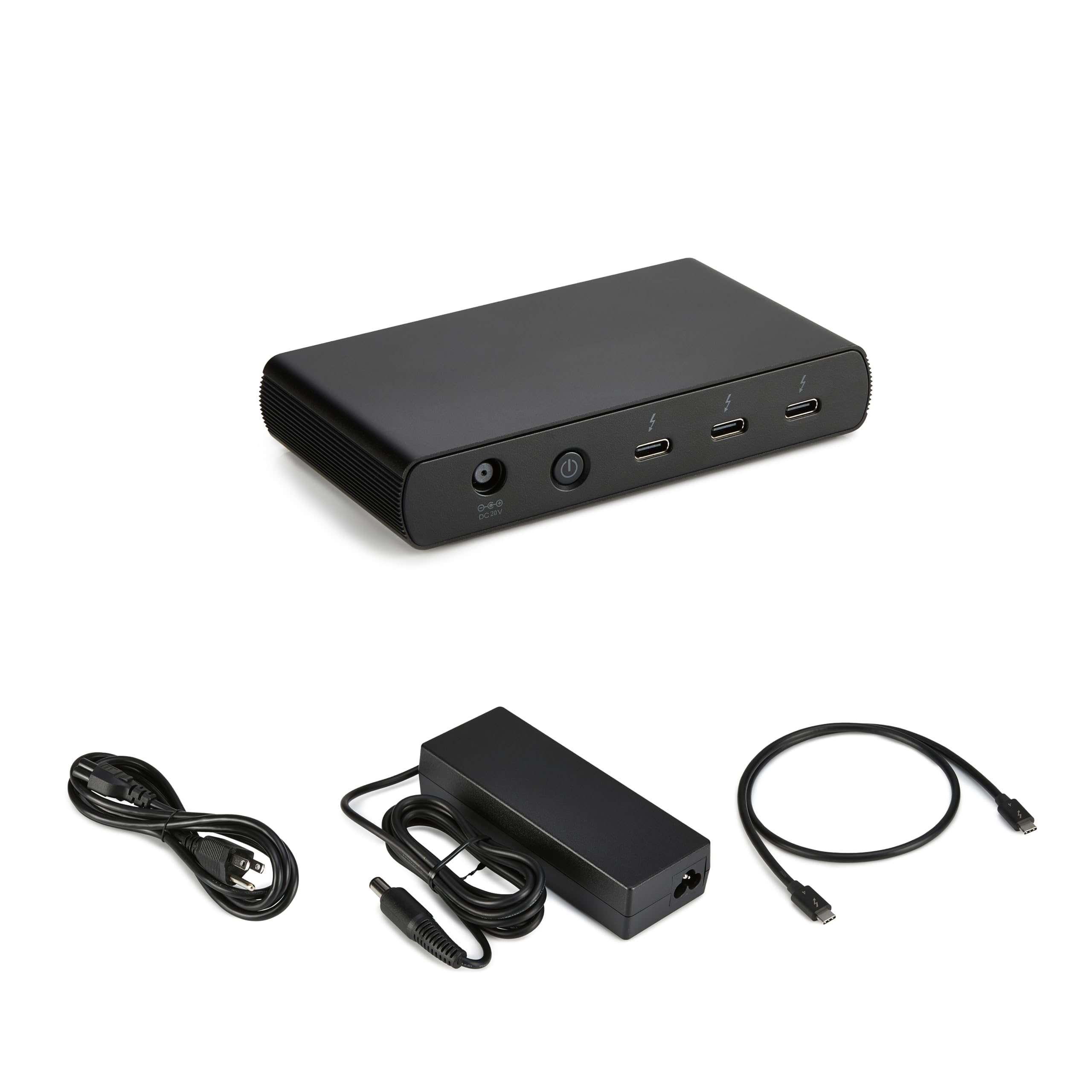 Amazon Basics Thunderbolt 4/USB4 Docking Station with 3X Thunderbolt 4 Ports & USB 3.1 - Dual Display Support for MacBook Pro/Air, Windows Laptops - Perfect for Home Office & Multi-Monitor Workstations