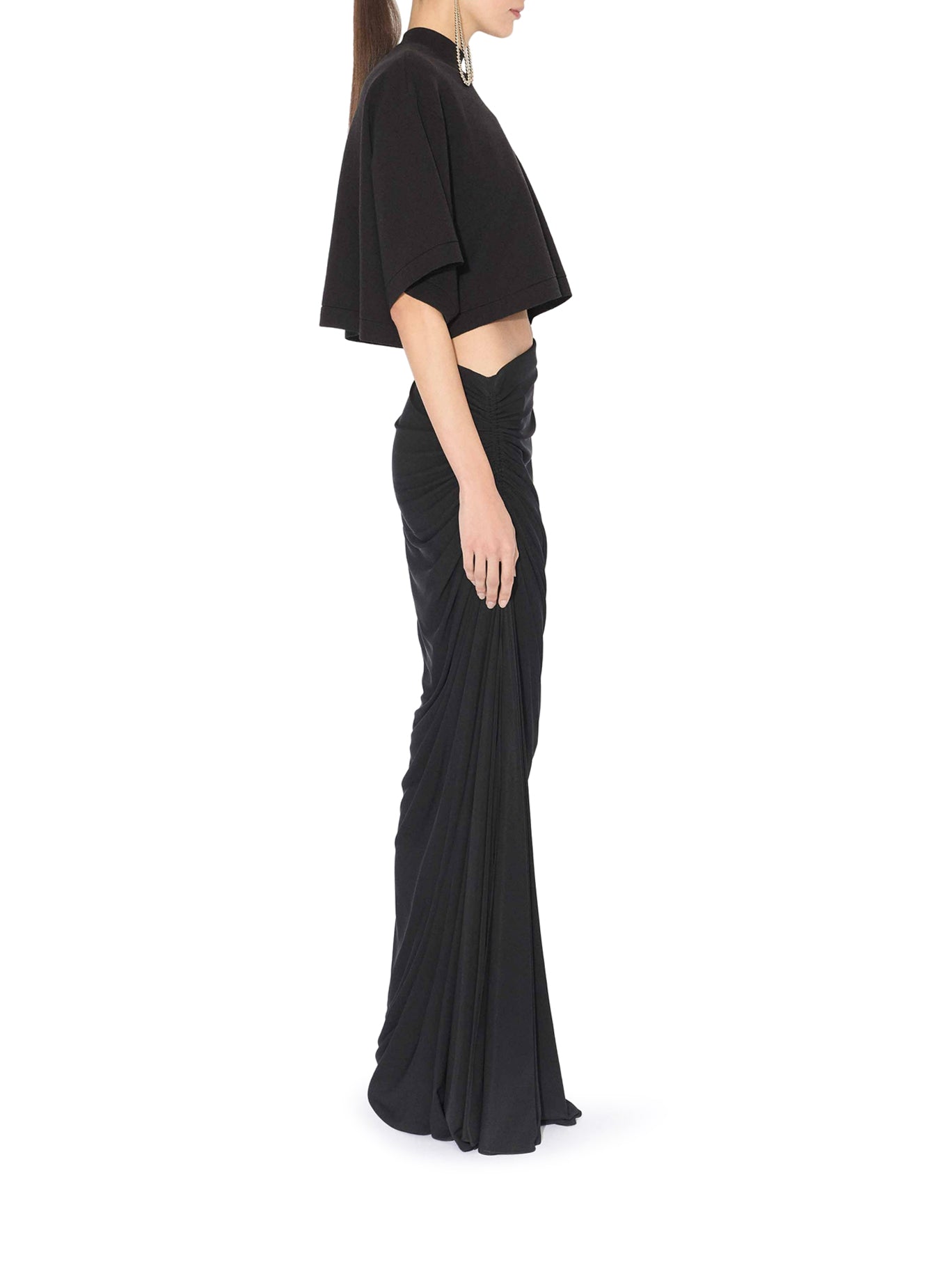 Stylish Draped Jersey Skirt for Women - Comfortable & Flowy Midi Skirt for Casual Wear, Office, and Summer Outfits