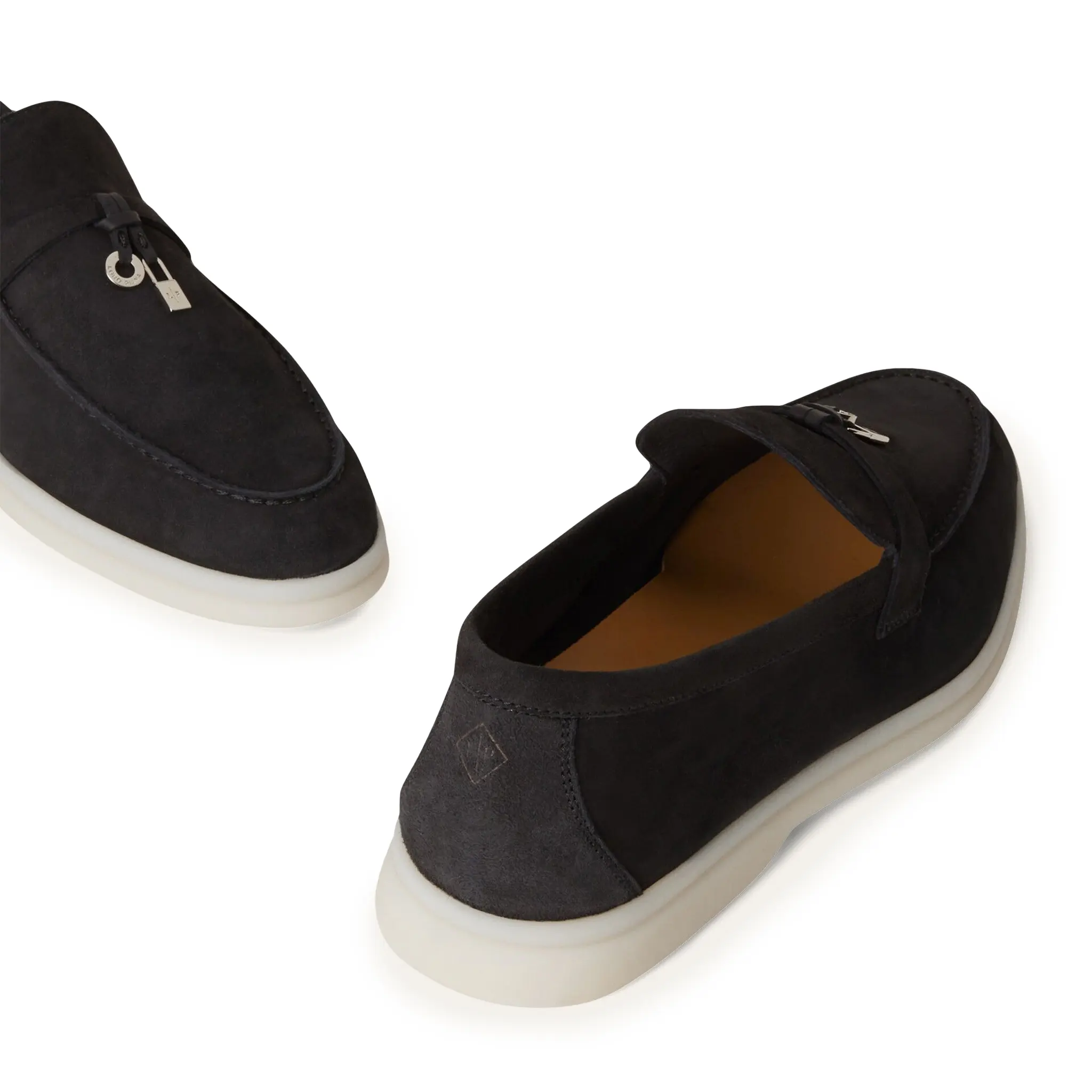Loro Piana Summer Charms Walk Suede Caviar Loafers for Women - Comfortable Slip-On Shoes for Casual Outings & Office Wear