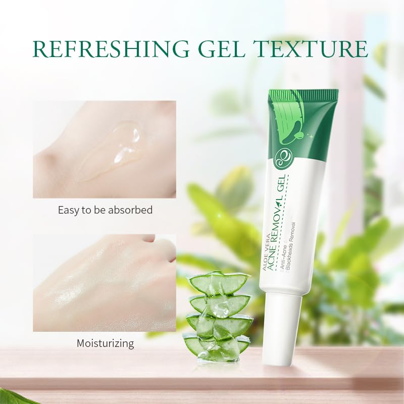 Organic Aloe Vera Gel for Face & Body - 100% Pure Fresh Aloe Gel for Deep Hydration, Sunburn Relief, Acne Treatment & Skin Firming | Soothes Dry Skin, Post-Sun Care & Daily Moisturizing