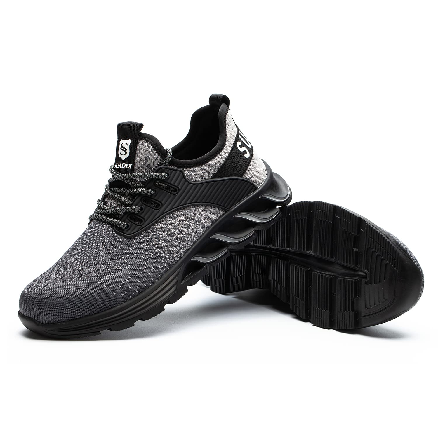 SUADEX Steel Toe Work Shoes for Men & Women - Lightweight Breathable Safety Sneakers with Composite Toe - Perfect for Construction, Warehouse & Industrial Work