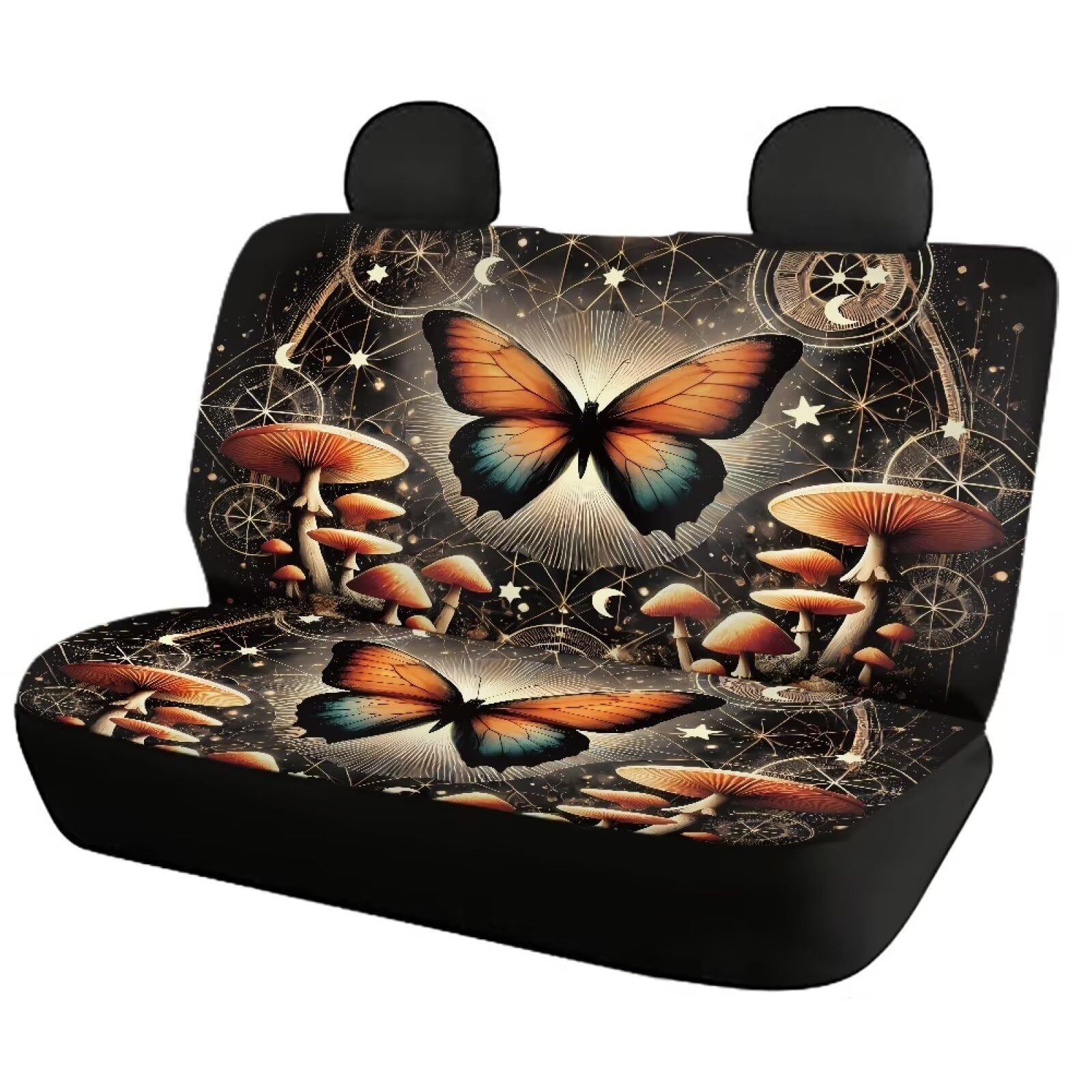 3D Butterfly Car Seat Covers Protector Set - 4 Pcs Anti-Slip Cushion & Saddle Blanket - Universal Fit for Most Vehicles - Perfect for Women & Men - Great for Road Trips, Commuting and Car Interior Protection