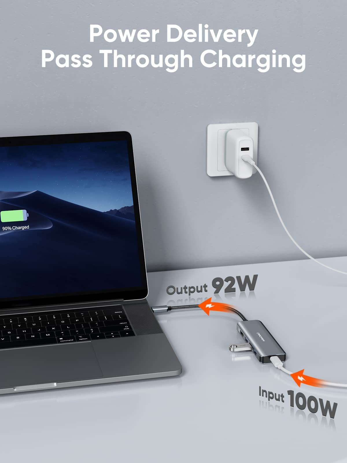 Dockteck 7-in-1 USB C Hub with 4K@60Hz HDMI & 5-in-1 USB-C Adapter - Aluminum Portable Laptop Docking Station for MacBook Pro/Air, iPad Pro, Dell XPS - Perfect for Home Office, Travel & Multi-Screen Setup