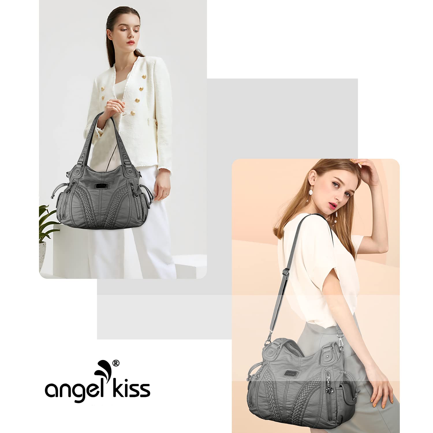 Stylish Women's Tote & Shoulder Handbags - Fashionable Washed Synthetic Leather Top Handle Satchel Purses for Work, Travel & Everyday Use