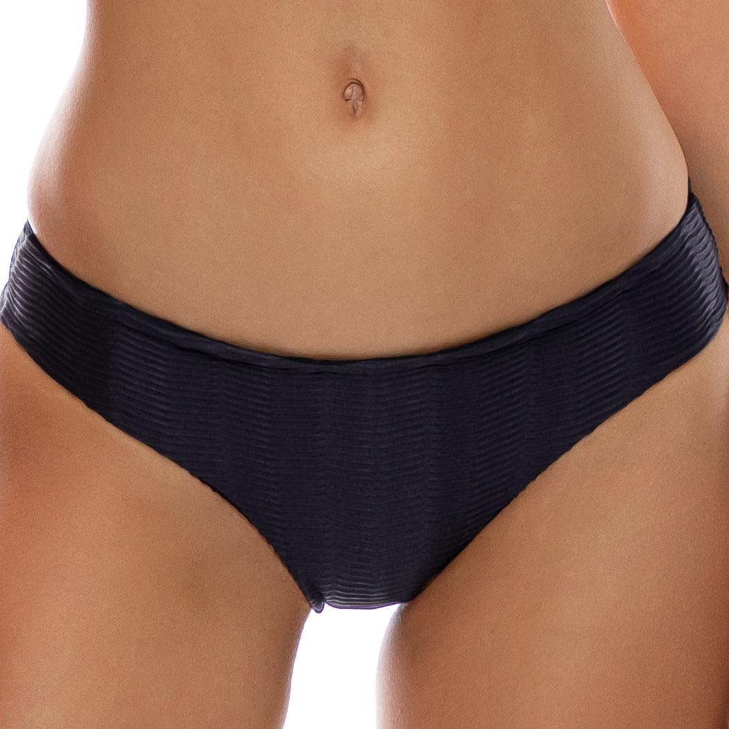 Luli Fama Hot Tropics Seamless Full Ruched Back Bottoms - Sexy High-Waisted Bikini Bottoms for Women, Perfect for Beach Vacations, Pool Parties & Summer Getaways