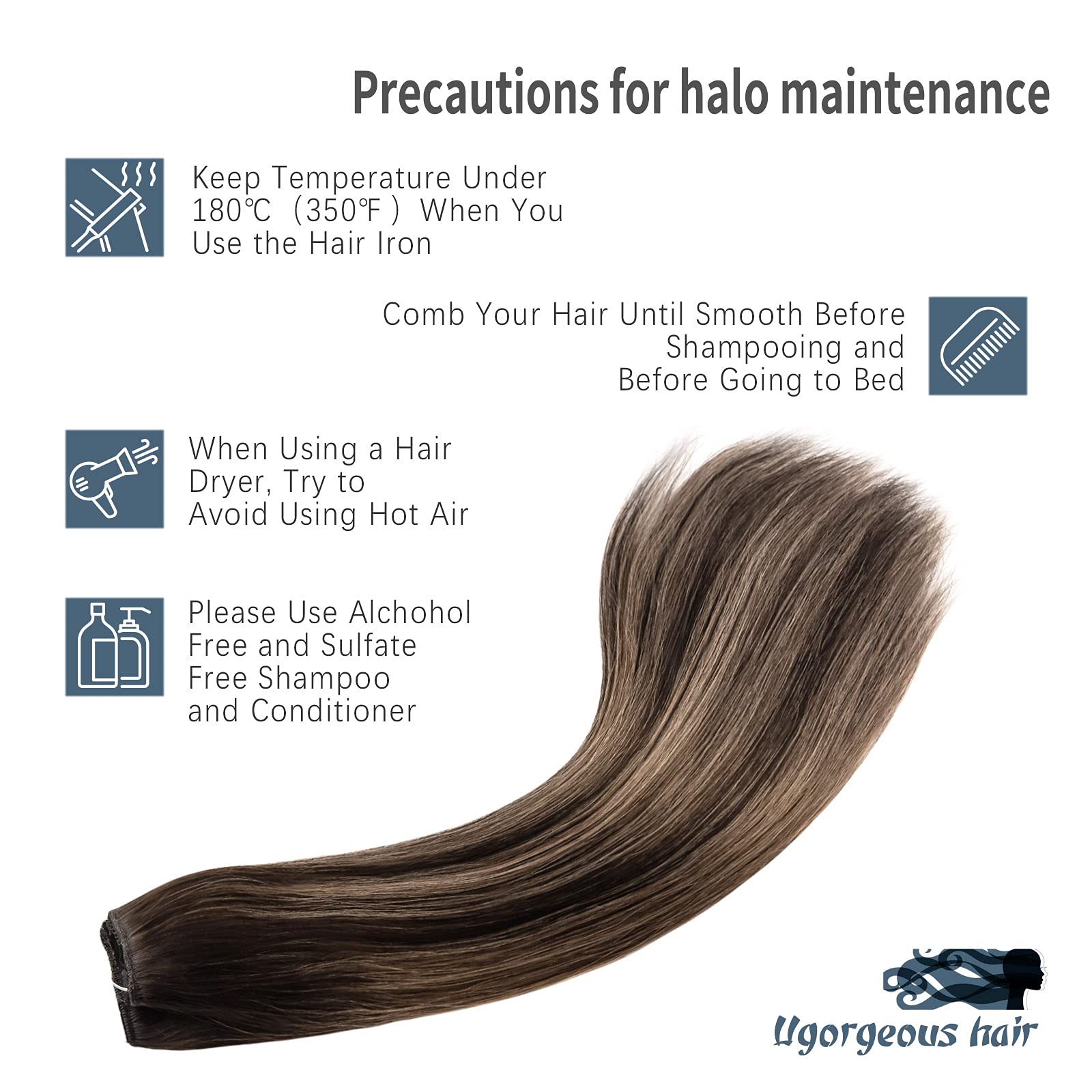 18 Inch Wire Hair Extensions 100% Human Hair - Ombre Black to Chestnut Brown Clip-In Extensions (80g) for Volume & Length | Perfect for Weddings, Parties & Daily Styling