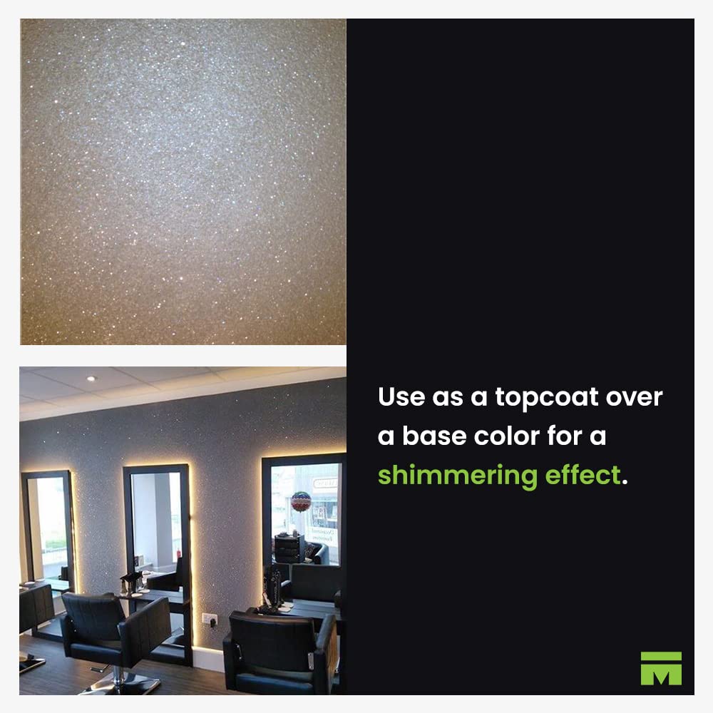 Meoded Crystal Brush Glitter Paint - Water-Based Sparkle Finish for Walls & Ceilings | Decorative Interior Paint for Home, Bedroom, Kids Room & DIY Crafts
