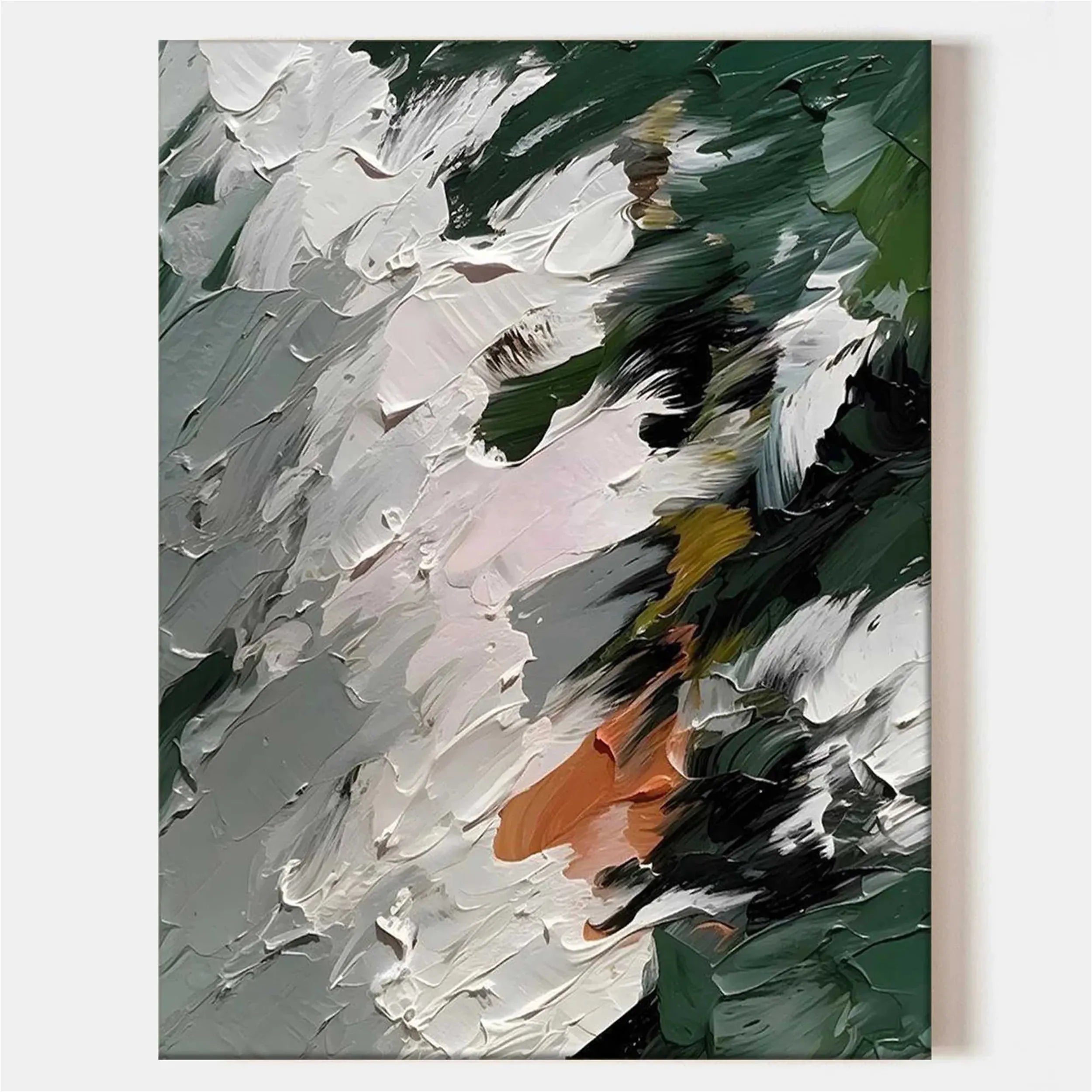 Blue & Green Abstract Wall Art Canvas Print #BG065 - Modern Home Decor for Living Room, Bedroom & Office