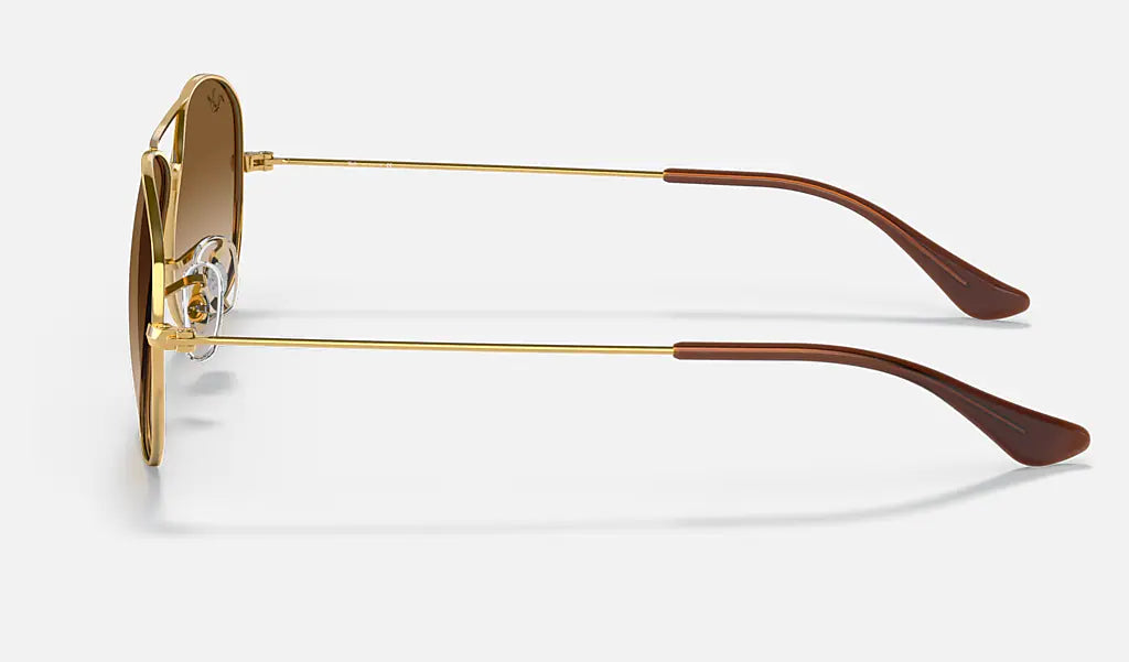 Ray Ban COCKPIT RB3362 001 51 59mm Gold/Brown Gradient Polarized Aviator Sunglasses - UV Protection, Classic Pilot Style for Driving, Travel & Outdoor Activities