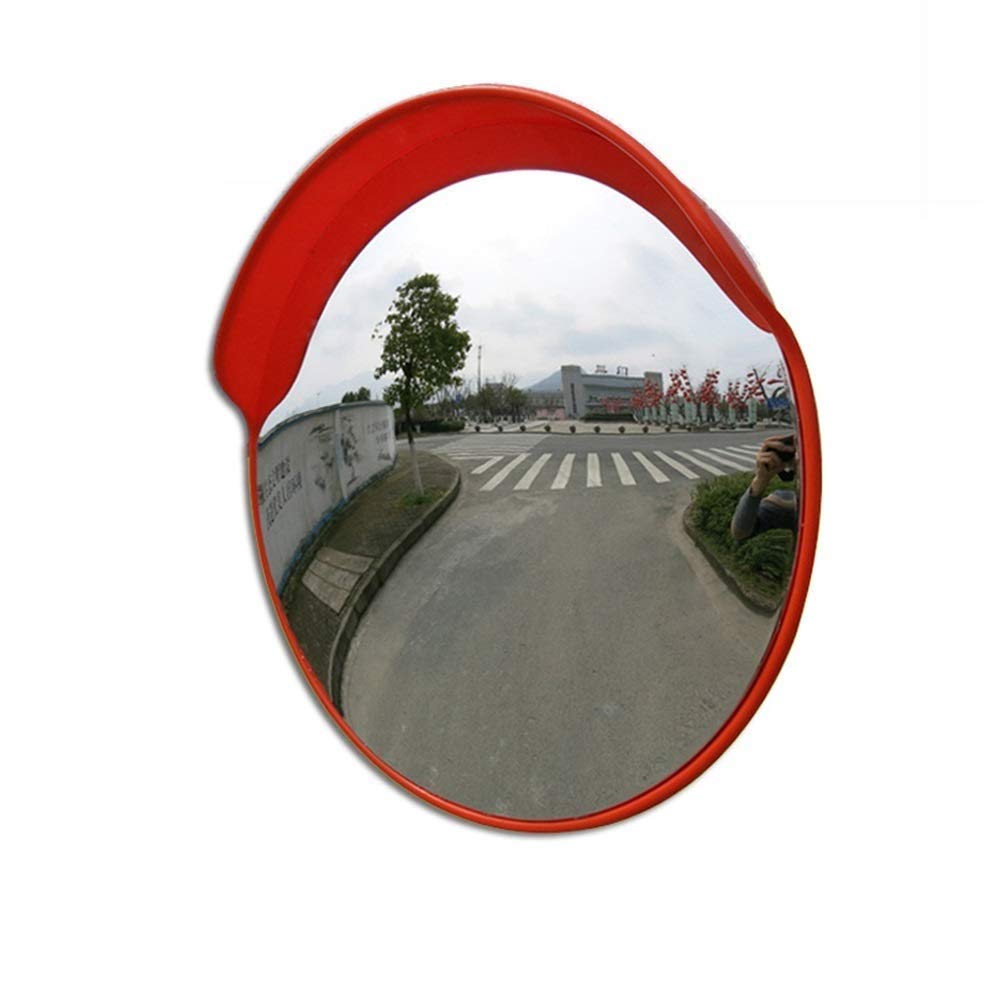 FXLYMR Outdoor Convex Mirror - 180° Wide Angle Traffic Safety Mirror for Blind Spots, Adjustable Shatterproof Design - Ideal for Driveways, Parking Lots, Warehouses & Supermarket Security (Set of 1)