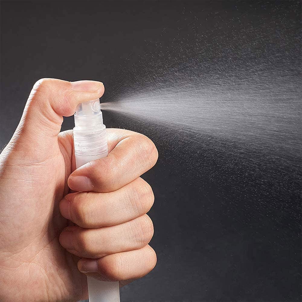 Symbah 10 Pack 10ml Mini Spray Bottles - Refillable Empty Plastic Travel Atomizer with Fine Mist Nozzle & Lids for Essential Oils, Perfume, Hand Sanitizer | Perfect for DIY Skincare, Aromatherapy & On-the-Go Use
