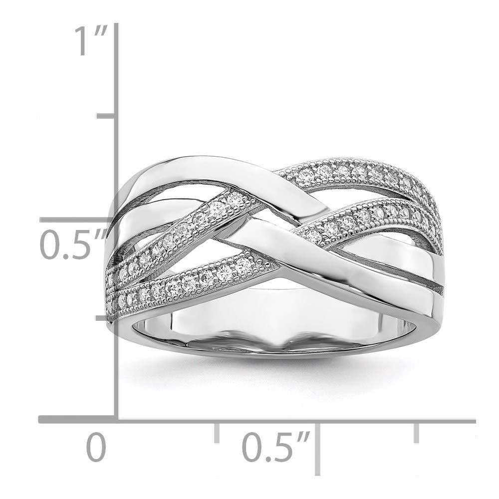 925 Sterling Silver Cubic Zirconia Ring for Women - Sparkling Embers Design, Elegant Fine Jewelry Gift for Her - Perfect for Anniversaries, Birthdays & Special Occasions