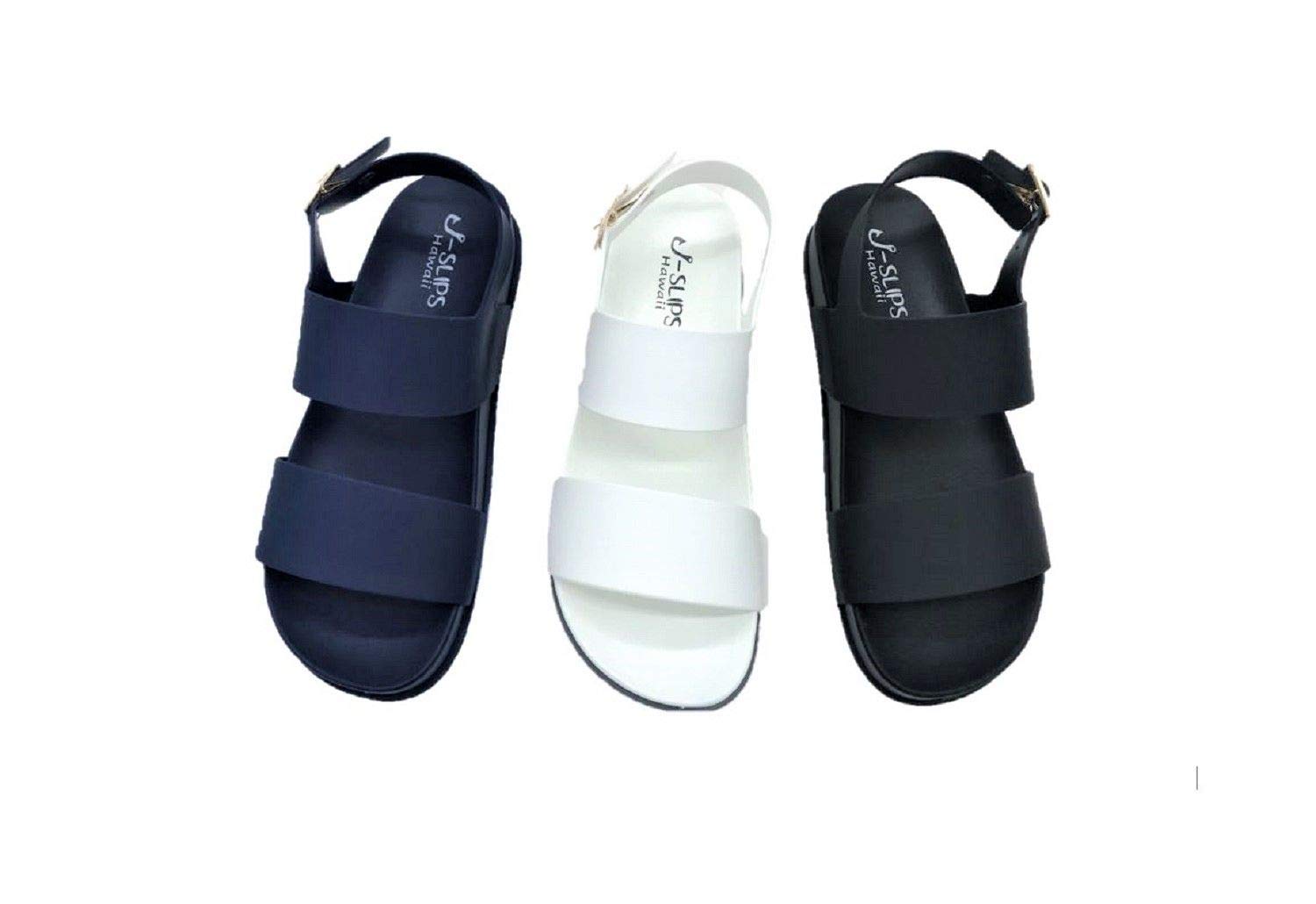 J-Slips Women's Elegant Adjustable Buckle Sandals - Comfortable Summer Casual Shoes for Beach, Vacation & Daily Wear | Sandalias