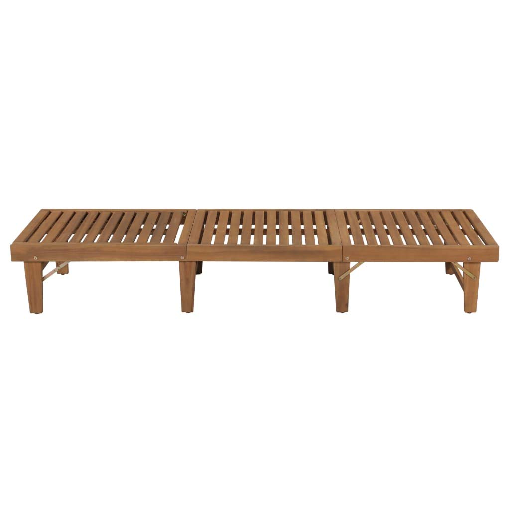Solid Acacia Wood Folding Chaise Lounge Chair - Adjustable Recliner for Outdoor Relaxation on Porch, Patio & Poolside - Durable Brown Patio Furniture for Sunbathing & Backyard Lounging