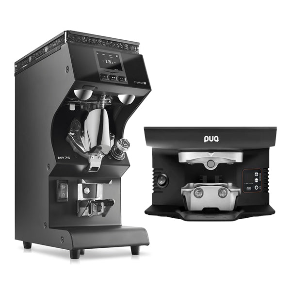 Mythos MY75 & Puqpress M6 Espresso Grinder and Tamper Bundle - Perfect for Home Baristas and Coffee Shops