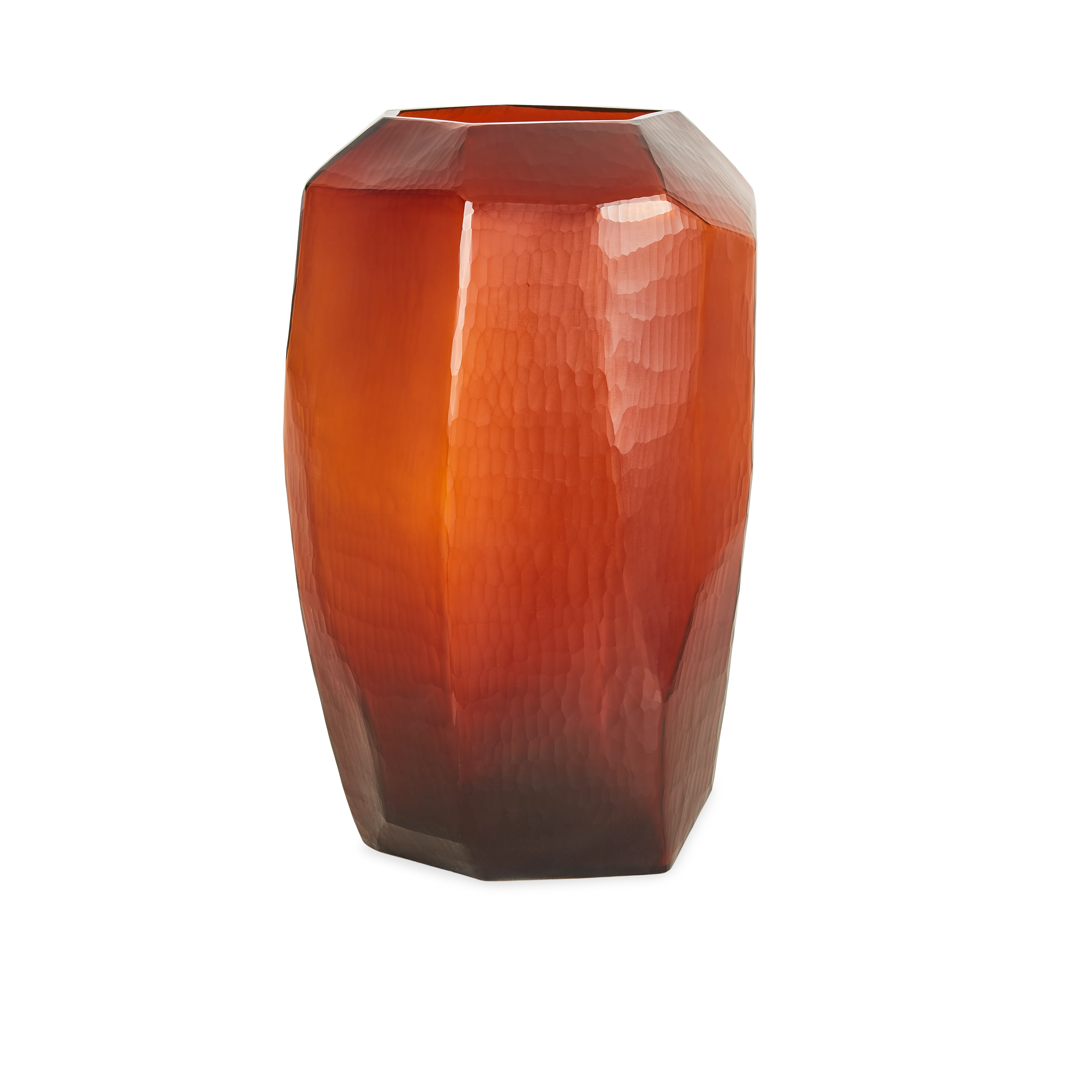 Modern Cubist Ceramic Vase - Dark Brown Handmade Home Decor for Living Room, Dining Table & Office Desk | Unique Geometric Design Centerpiece for Plants & Flowers
