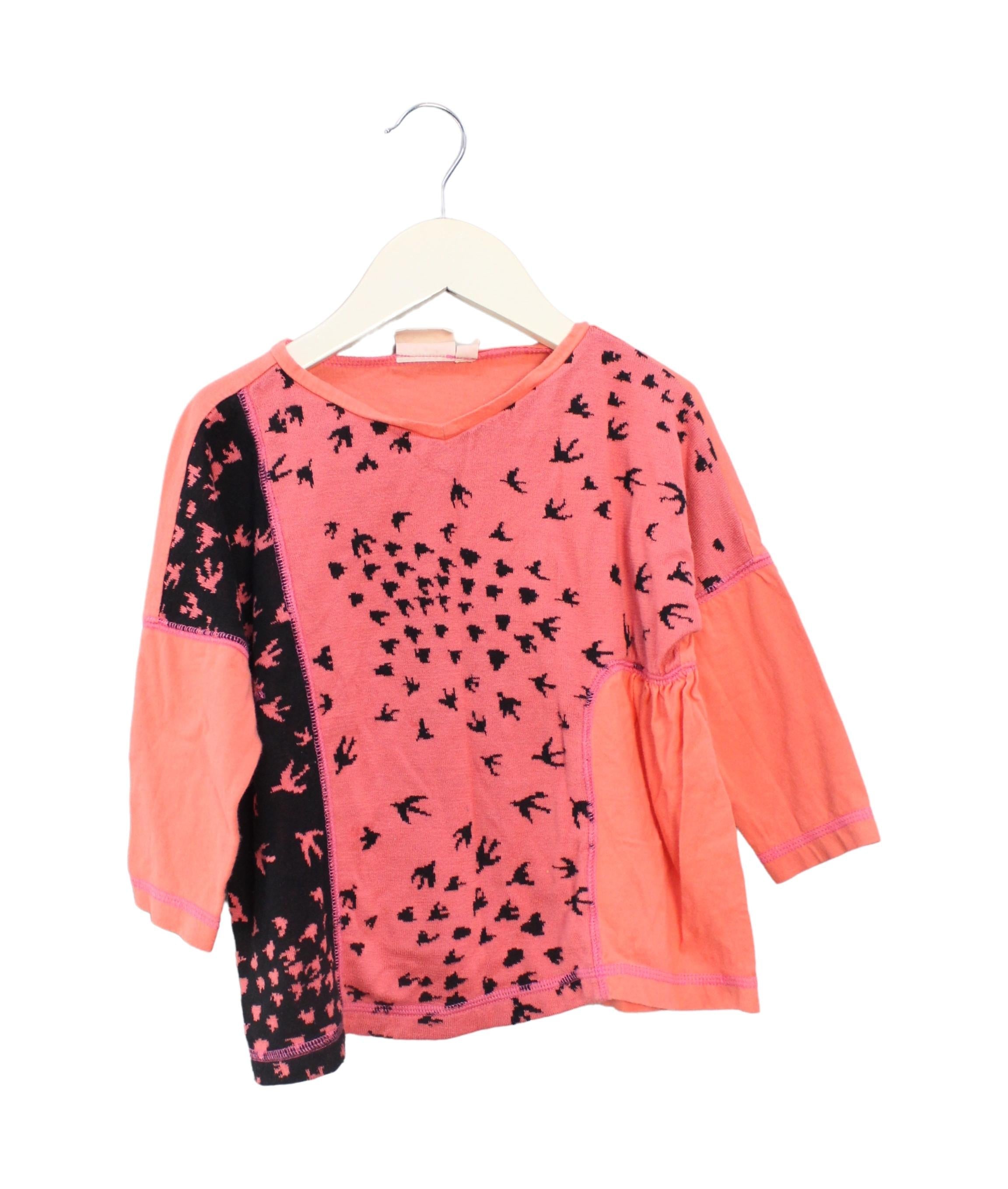 Ponpoko Long Sleeve Top for Toddlers 2T-3T (100cm) - Soft Cotton Comfort Wear for Playtime & Everyday Outfits