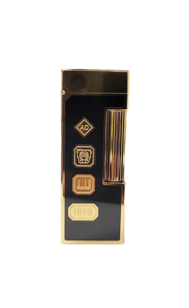 Dunhill Rollagas Black Lacquer Hallmark Cigar Lighter - Premium Luxury Windproof Flame for Cigars, Cigarettes & Pipe Smoking - Perfect for Gifts, Collectors & Smoking Enthusiasts