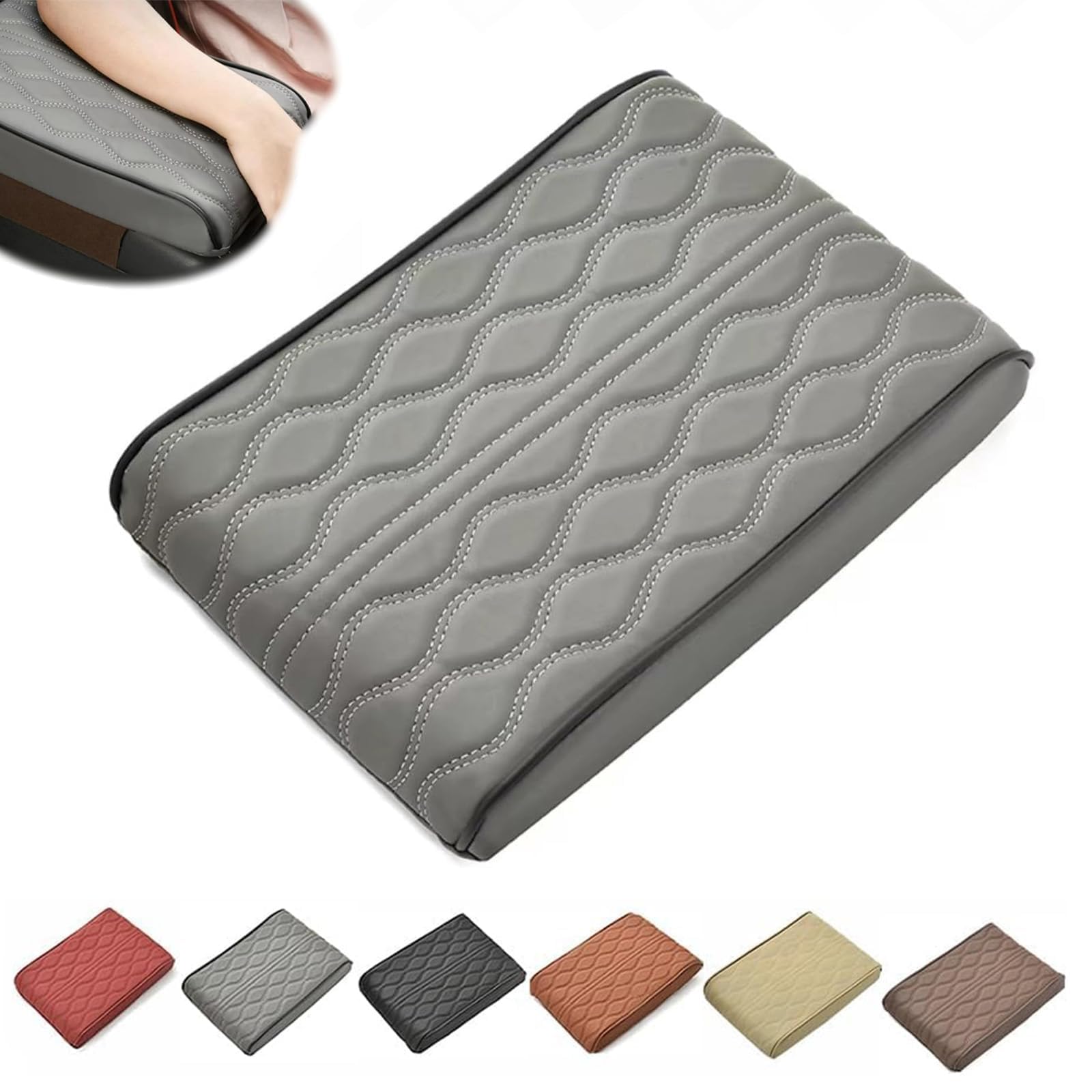 Universal Memory Foam Car Armrest Cushion Cover - Comfortable Sponge Padding for Drivers - Perfect for Long Road Trips & Daily Commutes