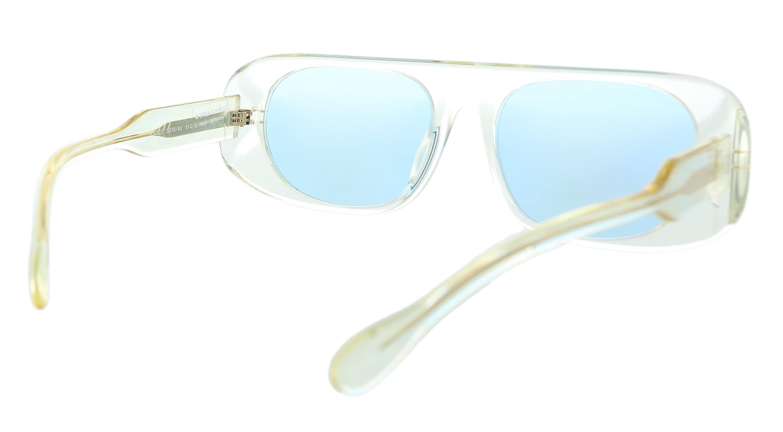 BURBERRY BE 4322 387980 Transparent Yellow Sunglasses for Women & Men - UV Protection, Fashion Eyewear for Outdoor Activities, Beach, and Driving