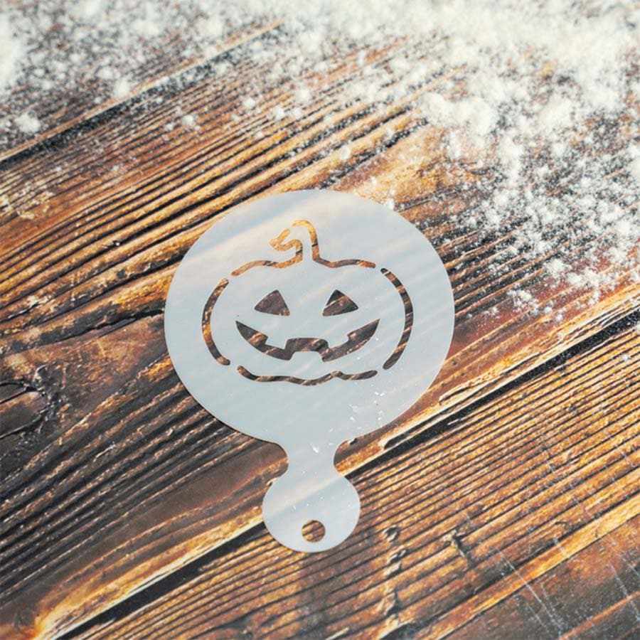 Bakell® 4-Piece Halloween Stencil Set - 3x3 Flying Witch & Variety Designs for DIY Crafts, Pumpkin Carving, and Home Decor