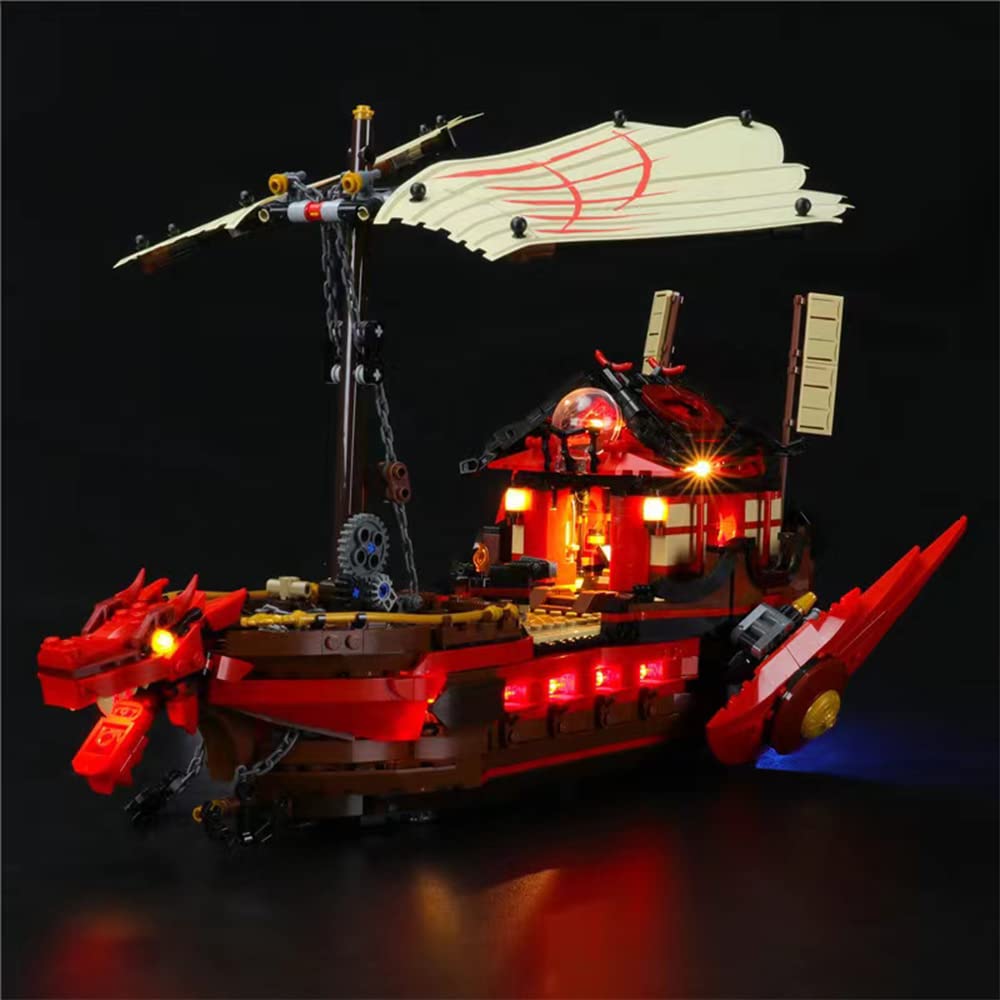 GEAMENT LED Light Kit for Lego Ninjago Destiny's Bounty 71705 - Compatible with Ninja HQ Building Set (Brick Model Not Included) - Perfect for Display, Night Light & Lego Fan Collections
