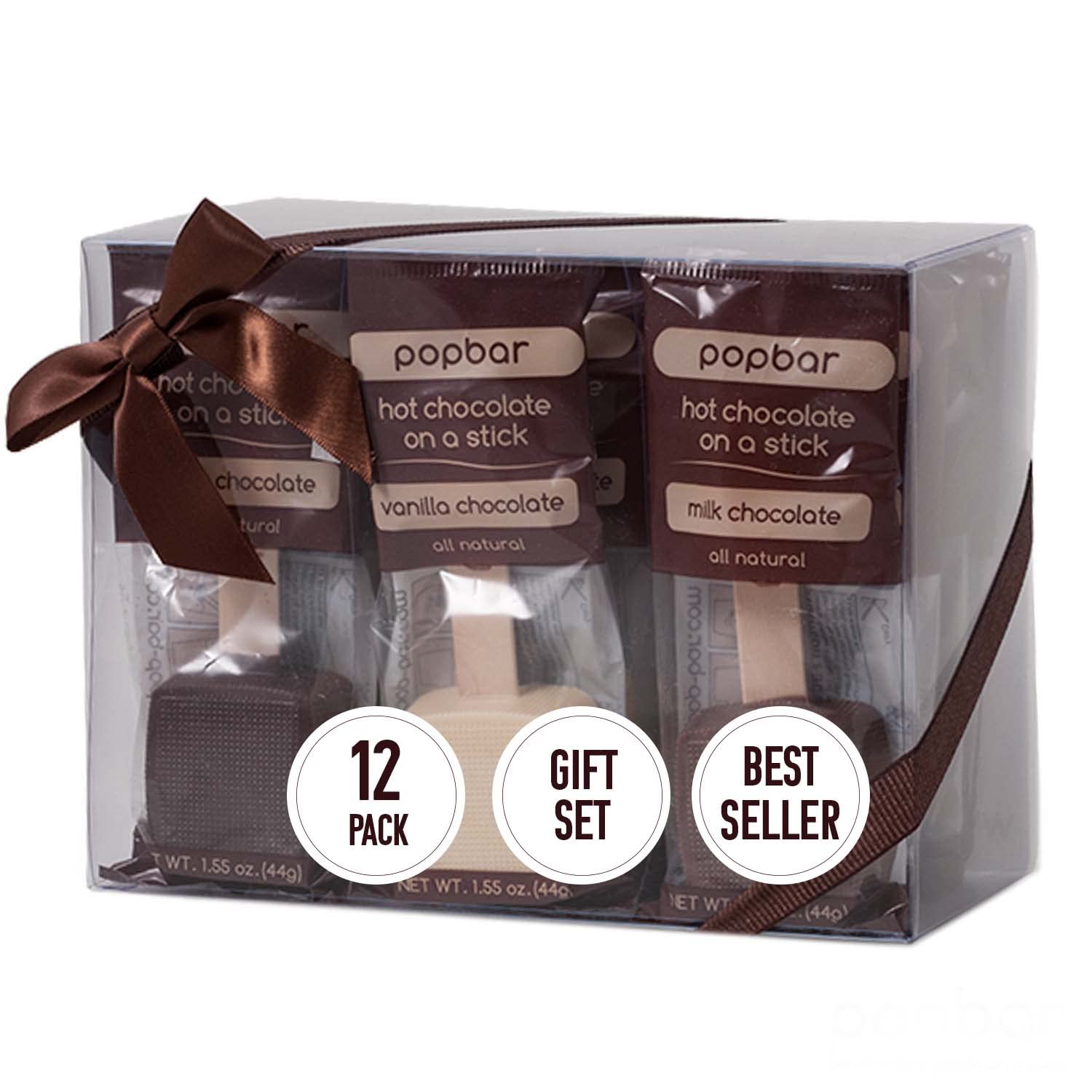 Premium Hot Chocolate Sticks Variety Pack - 12 Count (4 Dark, 4 Milk, 4 Vanilla White) | Gourmet Cocoa Stirrers for Coffee & Hot Chocolate | Perfect Holiday Gift for Christmas, Hanukkah, Birthdays & Cocoa Lovers | Great for Cozy Nights, Office Treats & Winter Warmth