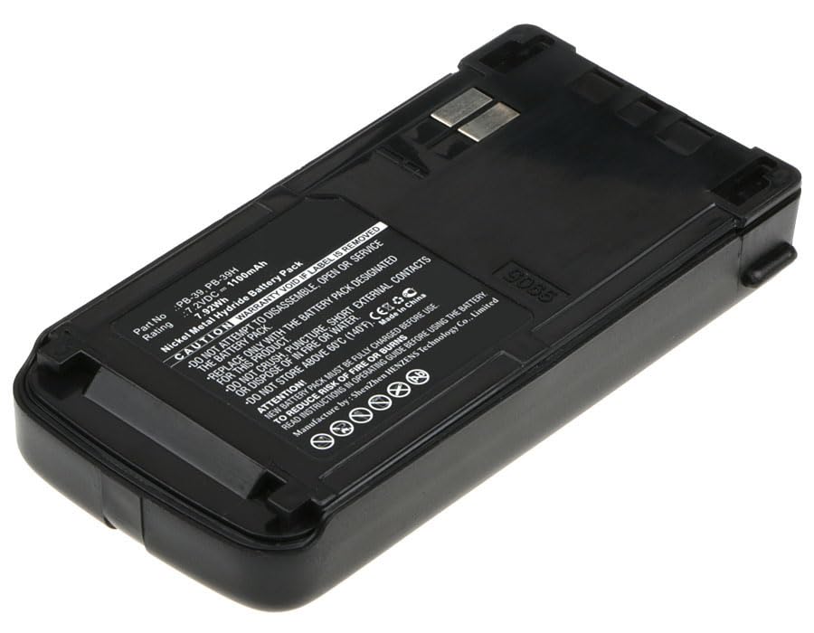Synergy Digital 2-Way Radio Battery - Ni-MH 7.2V 1100mAh Replacement for Kenwood PB-38 & PB-39 - Long Lasting Power for Walkie Talkies, Outdoor Adventures, Construction Sites & Emergency Communication