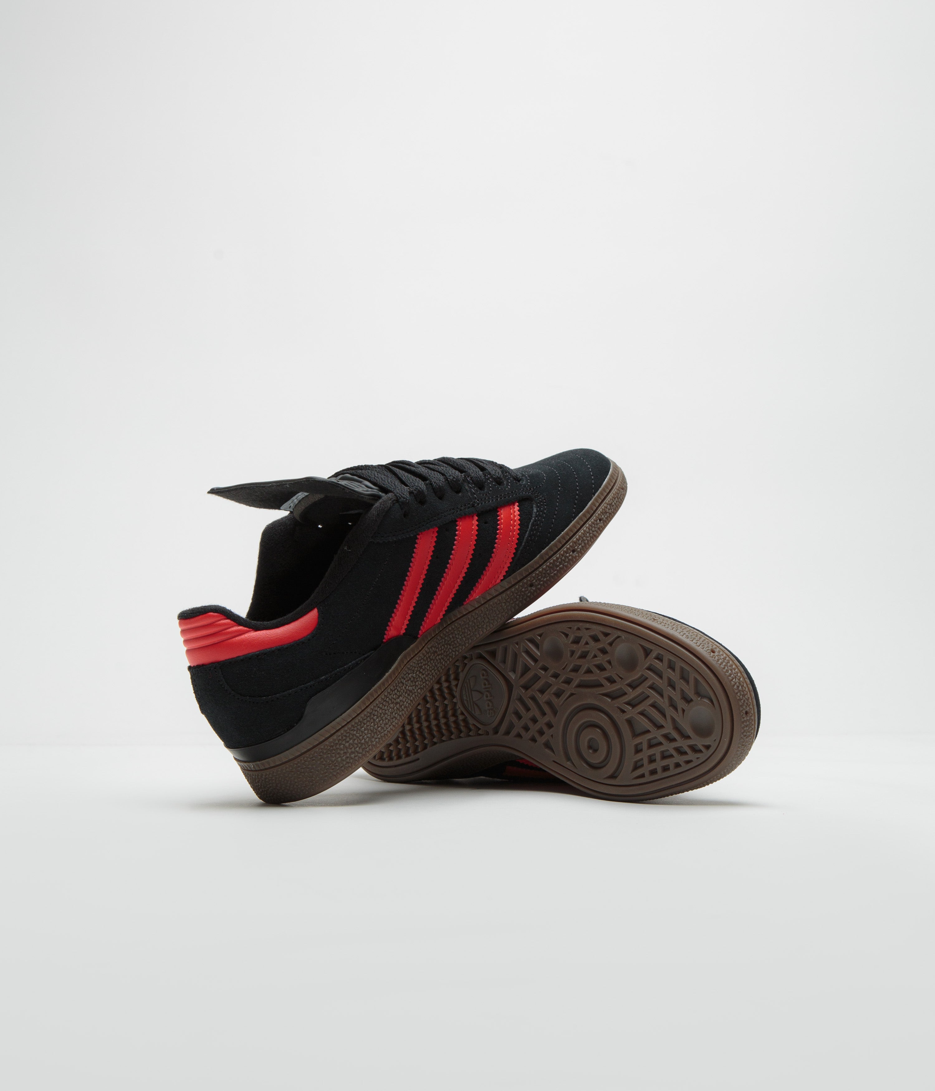 Adidas Busenitz Skate Shoes for Men - Core Black / Red / Gum5 Sole - Lightweight & Durable Sneakers for Street Skating & Casual Wear