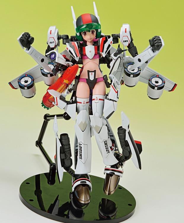 Aoshima ACKS No.MC 09 Macross VFG Variable Fighter Girls VF-25F Messiah Ranka Lee Model Kit - Anime Collectible for Display & Gifting
