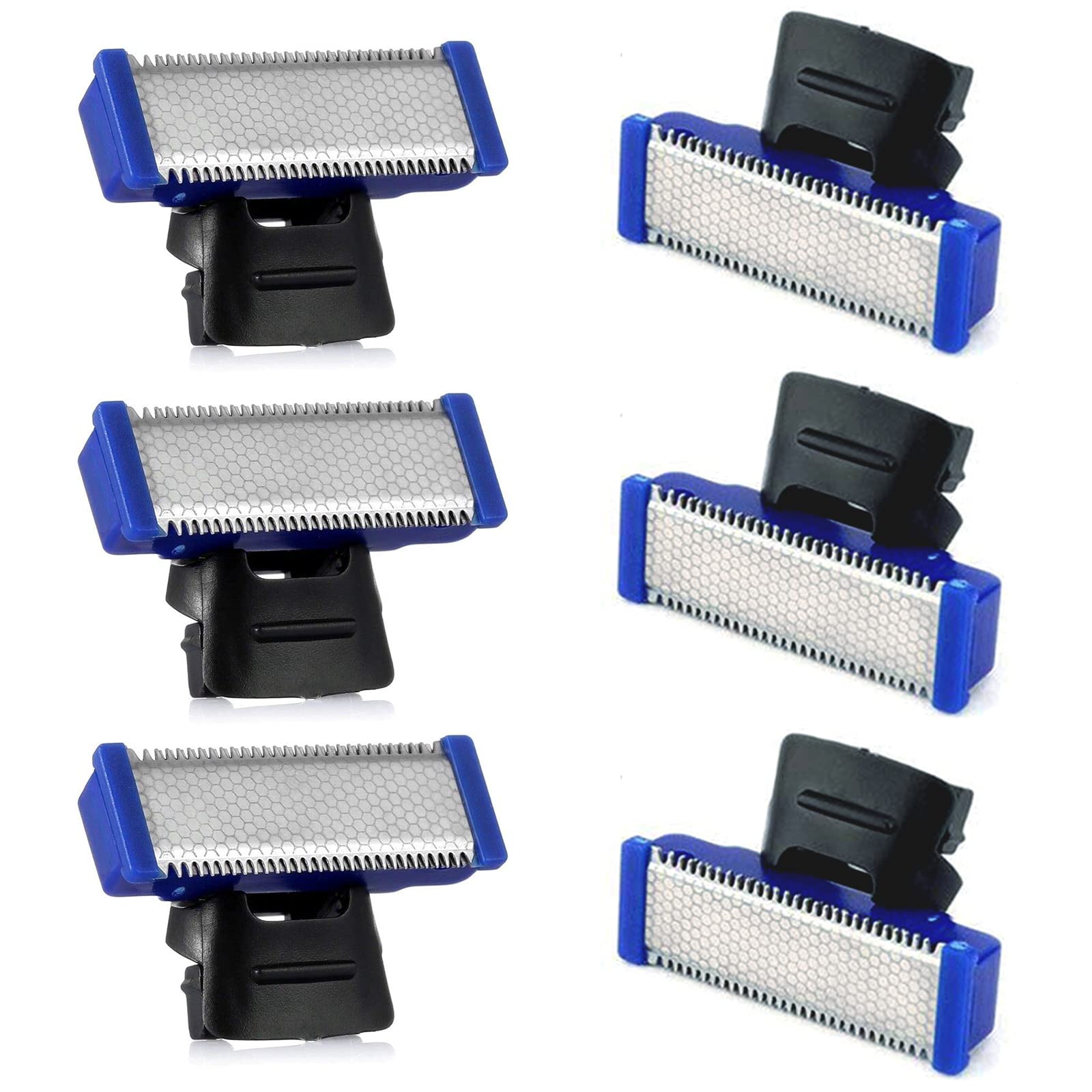 Electric Shaver Replacement Heads - 6 Pack Trimmer Blades & Cutter Heads for Cleaning & Grooming | Compatible with Solo & Hybrid Razors | Perfect for Travel, Home & Professional Use
