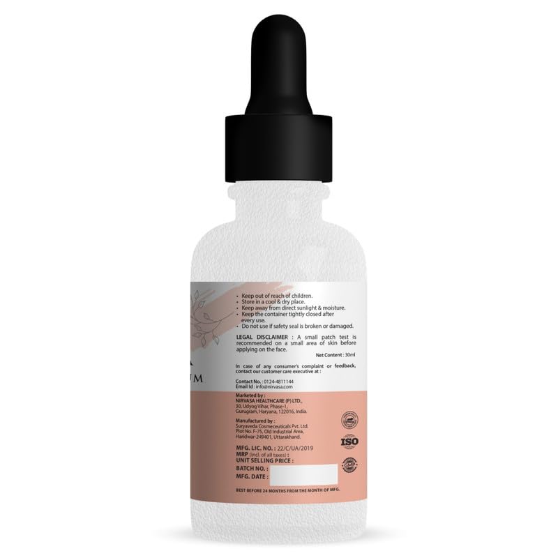 Nirvasa AHA + BHA Exfoliating Serum for Face - 10% Glycolic Acid & 2% Salicylic Acid with Lime Pearl Extract | Deep Cleansing, Pore Minimizing, Dead Skin Removal | Silicone Free, Paraben Free, Vegan & Cruelty Free (30ml) | Perfect for Daily Skincare Routine & Acne-Prone Skin