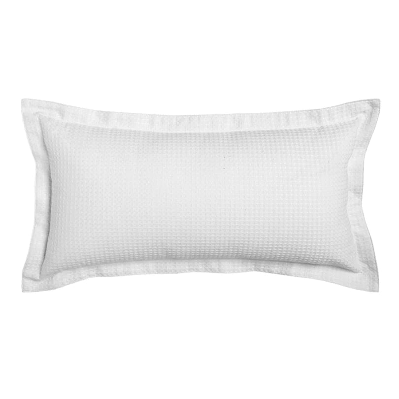 Logan & Mason Platinum Ascot White 30x60cm Long Filled Cushion - Luxury Sofa Pillow for Living Room, Bedroom & Home Decor