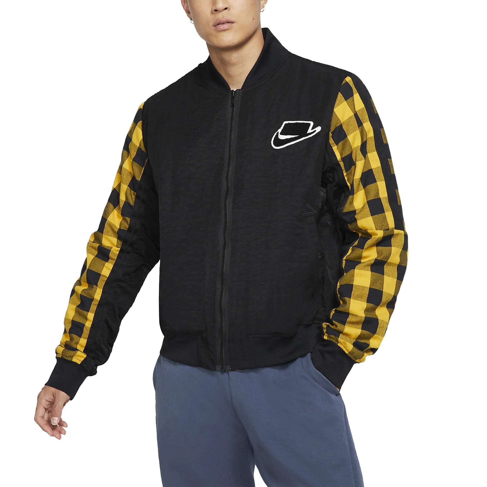Nike Men's NSW NSP SYN Fill Bomber Jacket - Lightweight Warm Winter Coat, Windproof Puffer Jacket for Outdoor Sports, Travel & Casual Wear (BV4532-010)