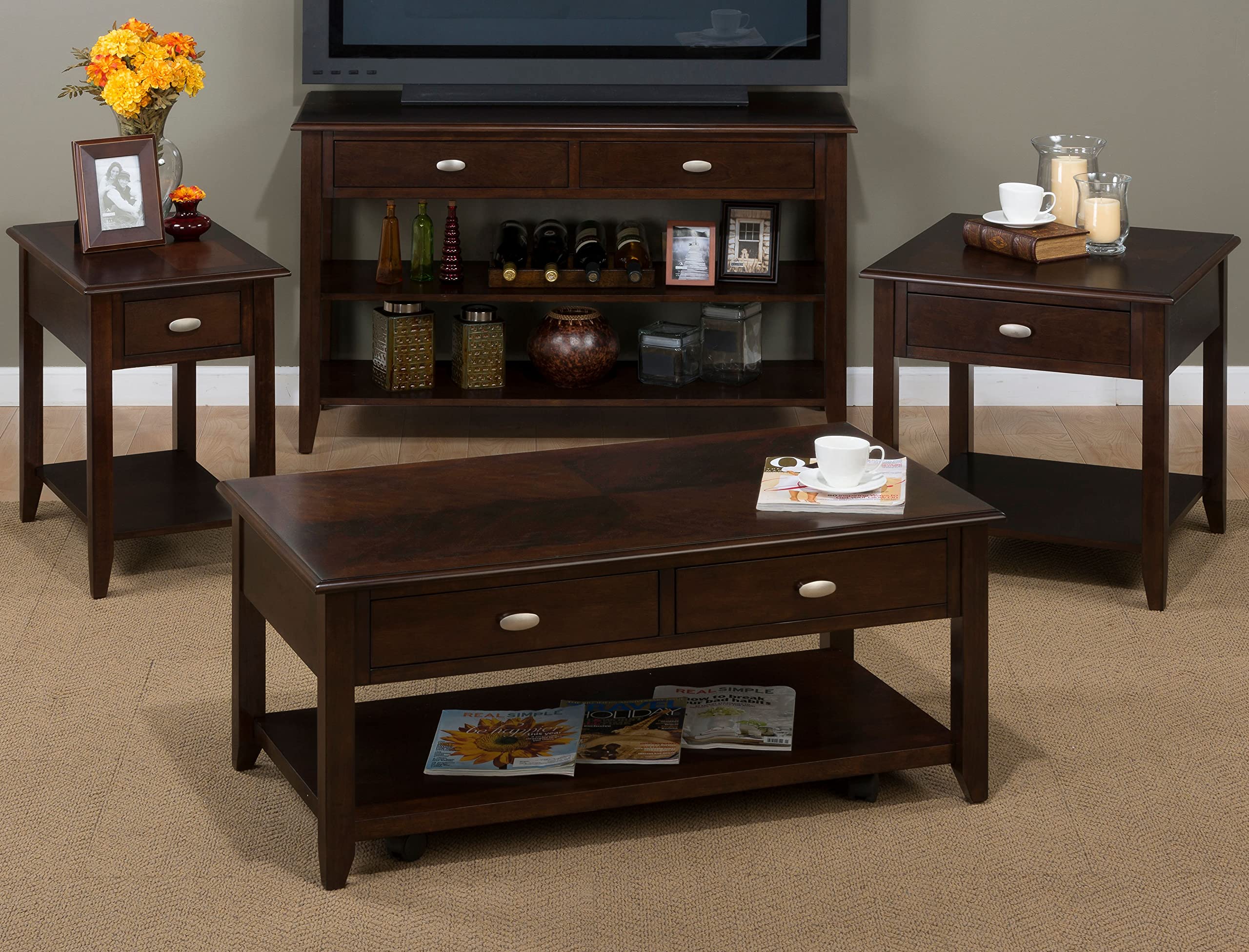 Contemporary Merlot Coffee Table 44
