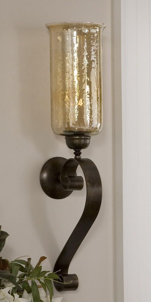 30 Inch Traditional Candle Wall Sconce - 7 Inches Wide x 8.5 Inches Deep - Elegant Wall Decor for Living Room, Bedroom & Dining Area - Perfect for Home, Wedding & Holiday Decorations - Model 208-Bel-603063