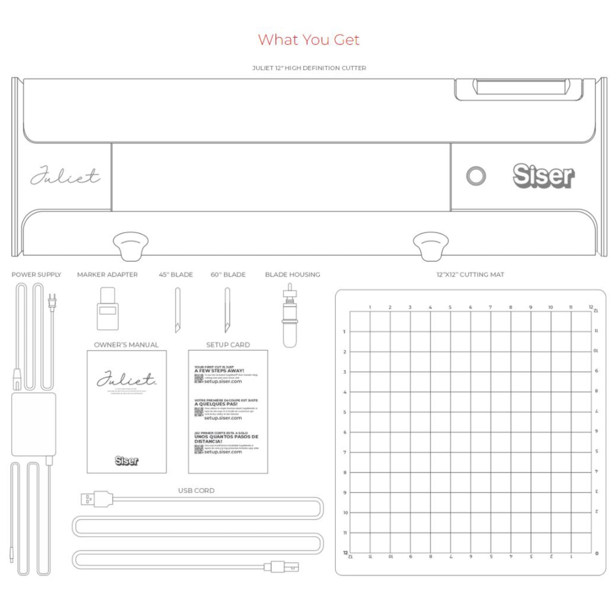 Siser Juliet Deluxe Easyweed Heat Transfer Vinyl (HTV) Bundle - 8 in 1 Heat Press Kit for DIY T-Shirts, Mugs & Custom Apparel - Perfect for Home Crafting & Small Business Projects