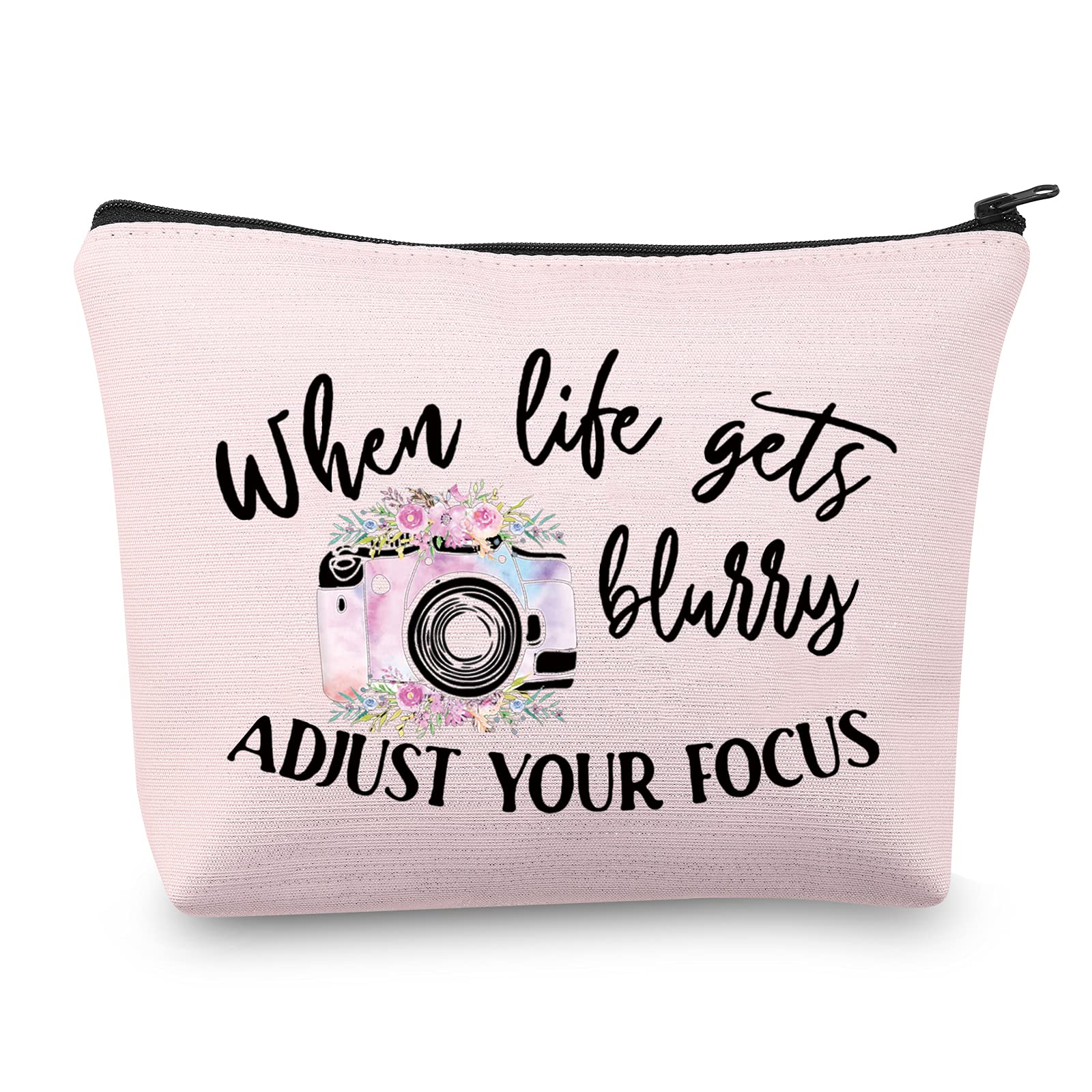 MBMSO Photographer Makeup Bag - Perfect Gift for Photography Lovers & Inspirational Present (Pink) - Great for Travel, Cosmetics Storage & Camera Accessories Organization