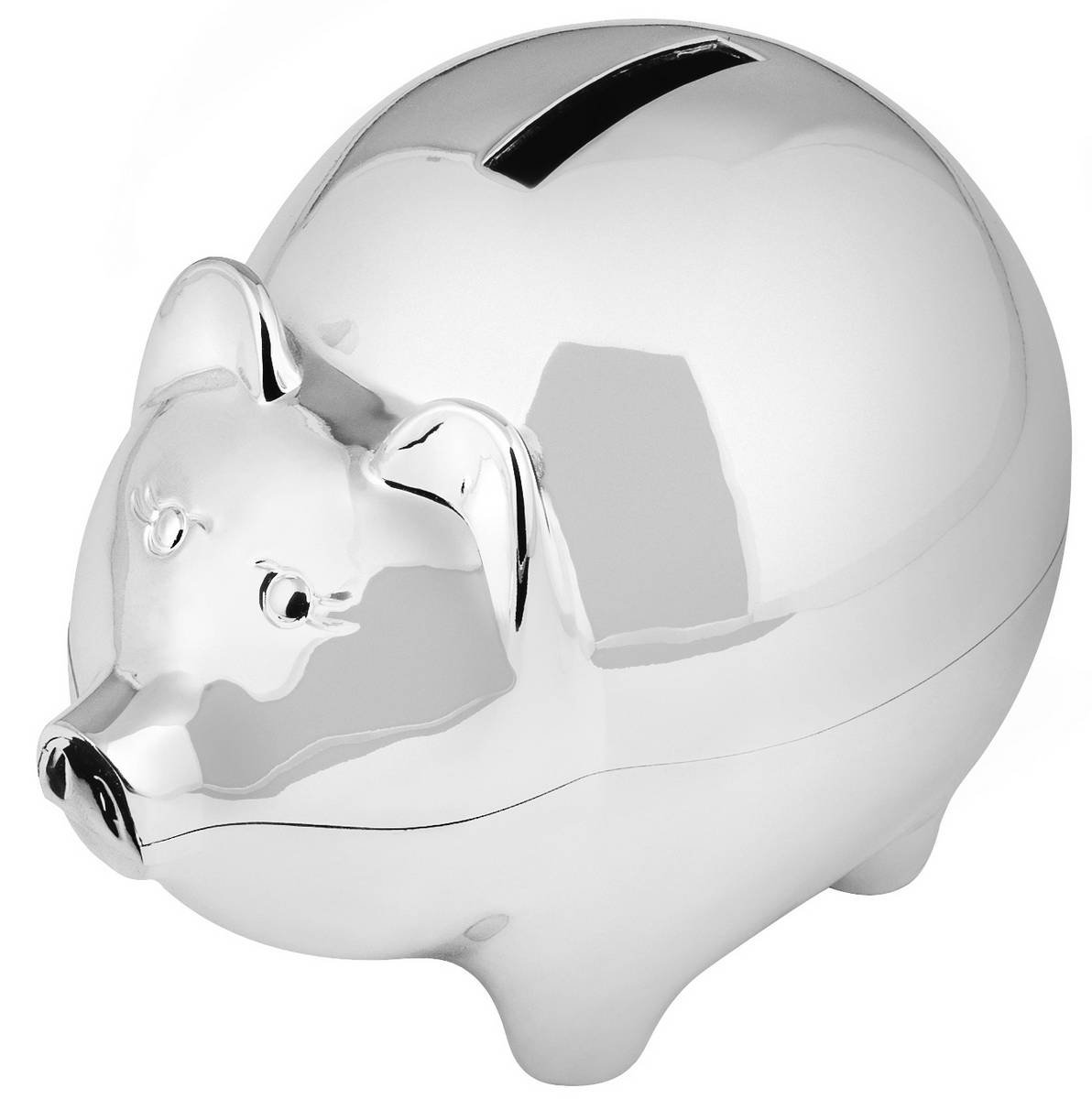 Unisex Silver Piggy Bank Money Box - Savings Jar for Kids & Adults - Perfect for Home, Office, and Gift Giving