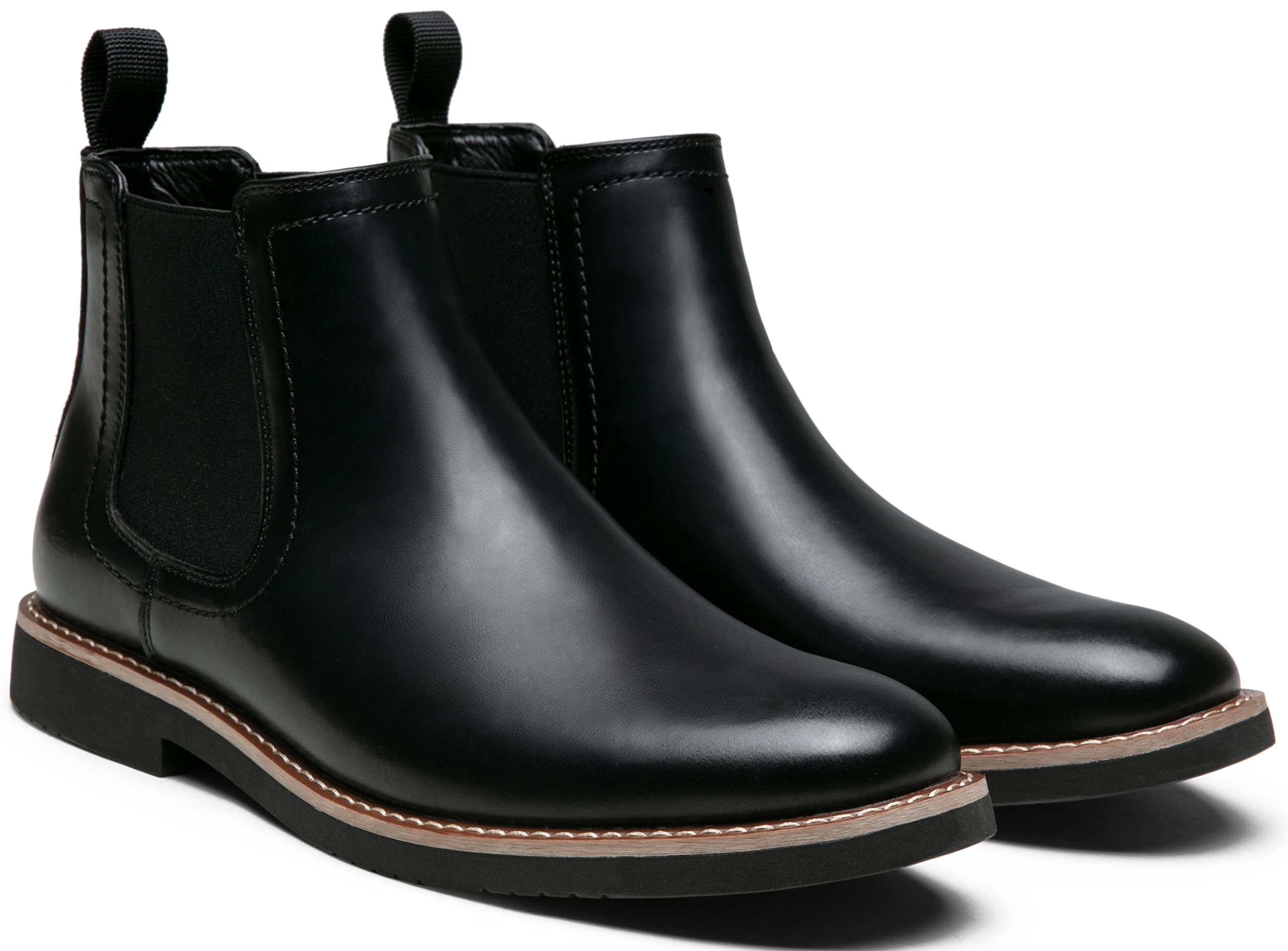 Vostey Men's Chelsea Boots - Classic Black Slip-On Ankle Boots for Casual & Dress Wear | Comfortable & Stylish for Work, Office, and Everyday Outfits