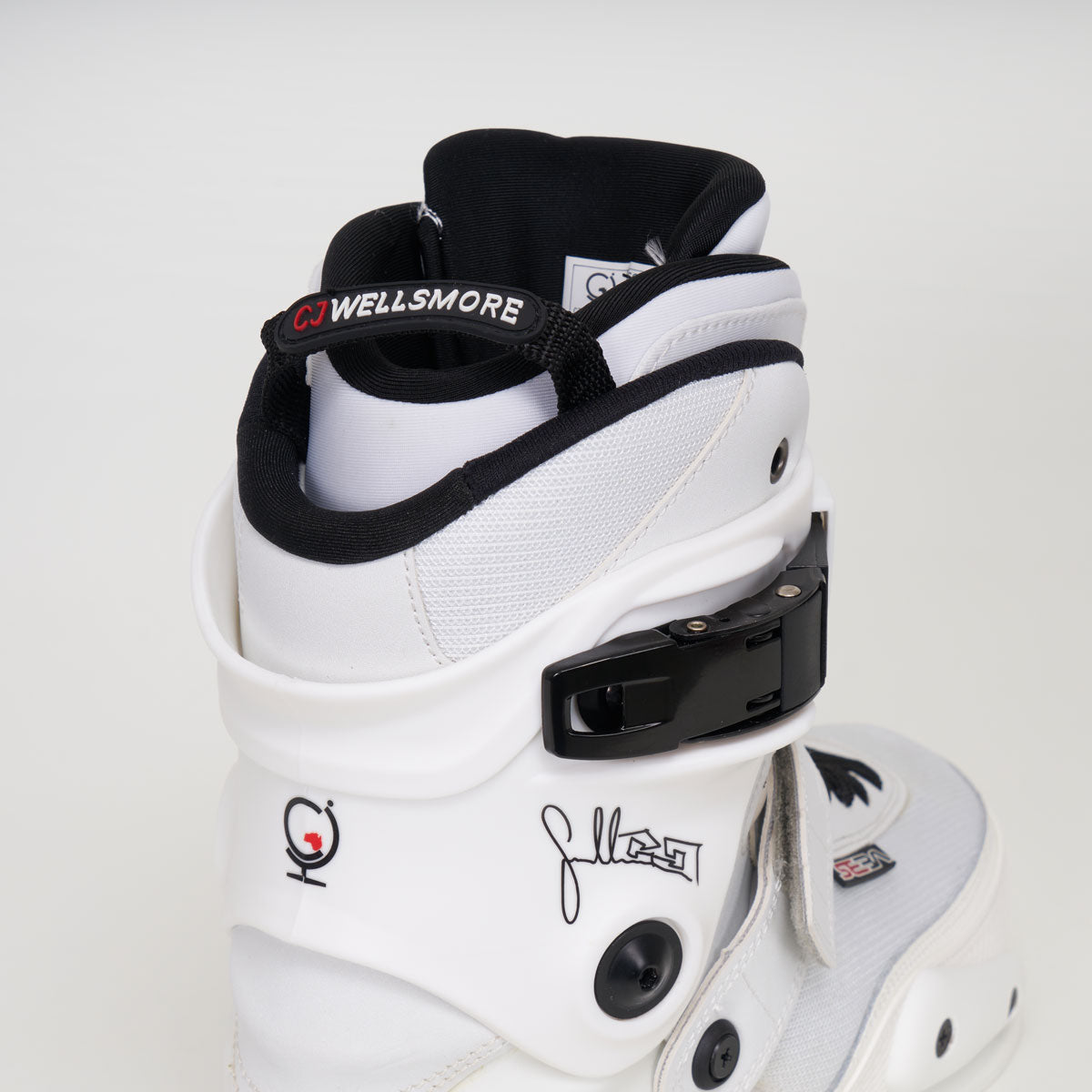 Seba CJ2 Prime White Roller Skates - Plastic Boot Only with Removable Liner for Aggressive Skating & Urban Street Performance