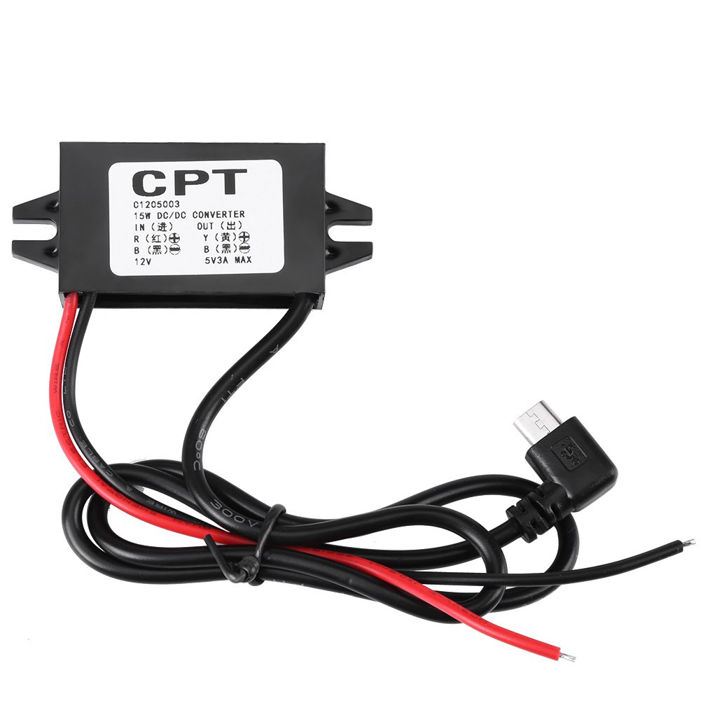 12V to 5V DC Step Down Converter 3A Voltage Regulator - Micro USB Power Module for Car Charging, Smartphones, LED Displays & Radios - Ideal for Automotive, DIY Electronics & Portable Device Power Supply
