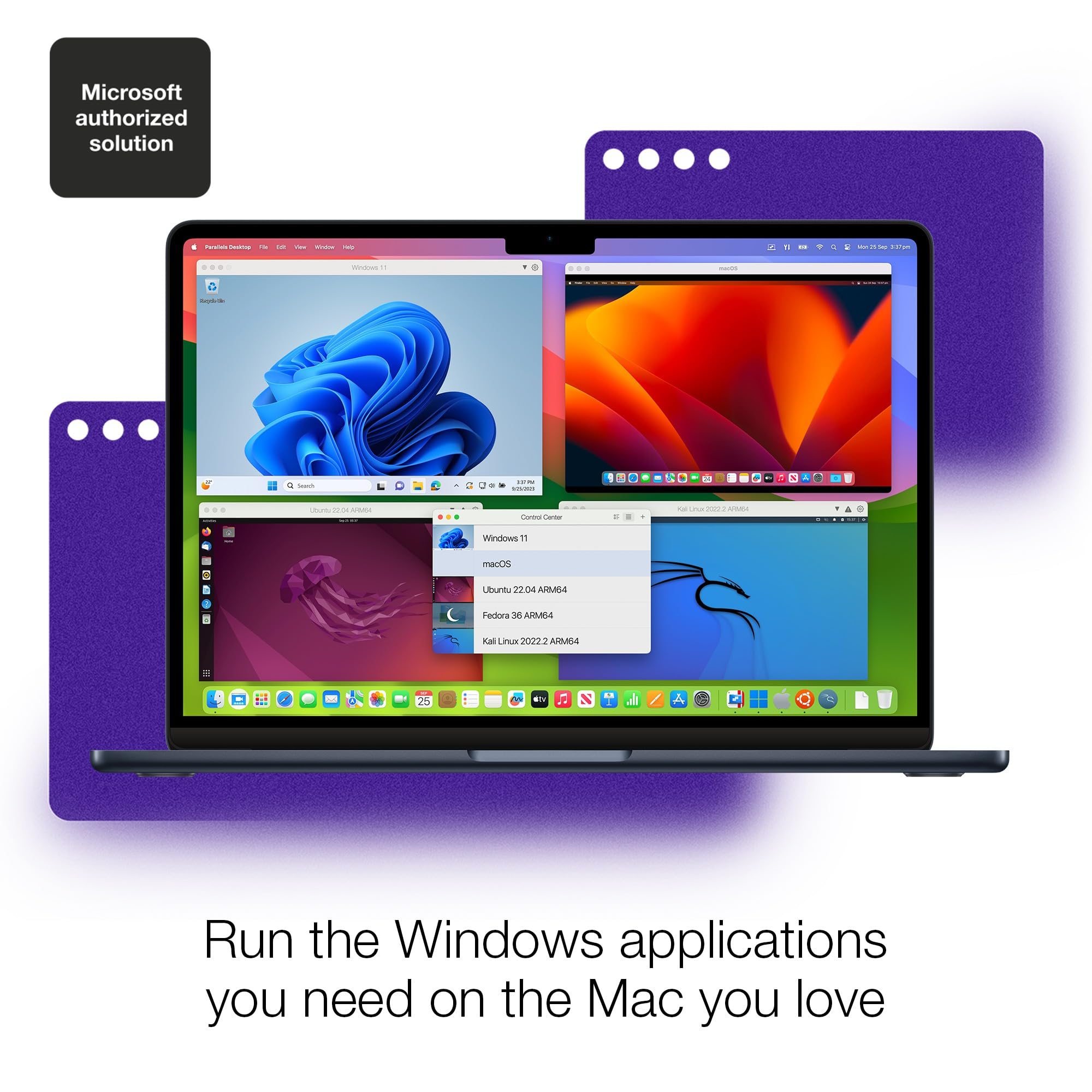 Parallels Desktop 20 for Mac Pro Edition - Run Windows on Mac Virtual Machine Software | Microsoft Authorized | 1 Year Subscription [Mac Key Card] | Perfect for Developers, Designers & Business Professionals
