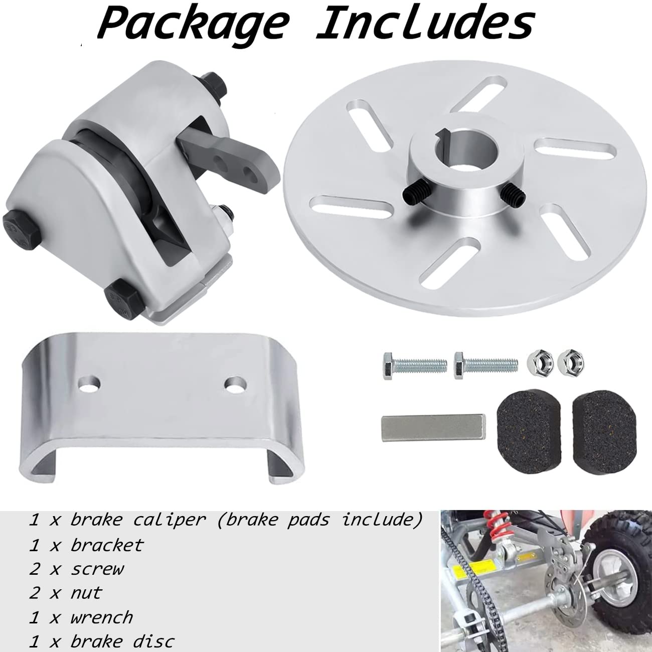 Go Kart Brake Kit & Throttle Pedals with Steering Wheels - Complete Racing Control System for Kids & Adults - Perfect for Off-Road, Backyard, and Track Racing