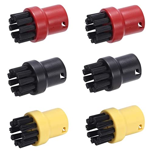 YHBHNB Steam Cleaner Nozzle Crevice Tools with Soft Bristle - Round Brush Attachment Compatible with Karcher SC1 SC2 SC3 SC4 SC5 SC6 Models - Perfect for Deep Cleaning Grout, Tile & Hard-to-Reach Areas - Vacuum Cleaner Accessories & Replacement Parts