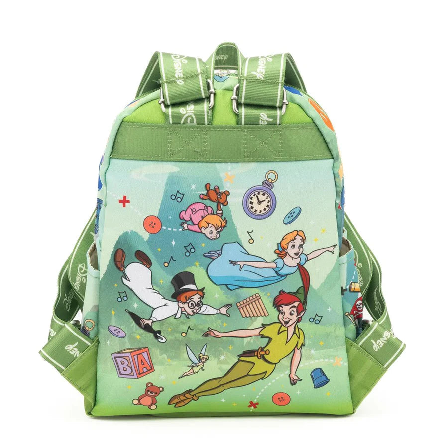 Disney Peter Pan Mini Backpack for Kids - 13 Inch Nylon School Bag with Adjustable Straps - Perfect for School, Travel & Disney Theme Parks