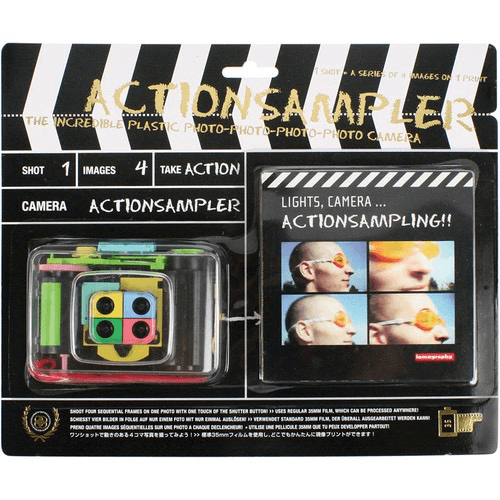 Lomography ActionSampler 4 Lens 35mm Film Camera Kit with Fixed Focus & Viewfinder - Perfect for Action Shots, Travel Adventures & Creative Photography (Clear)