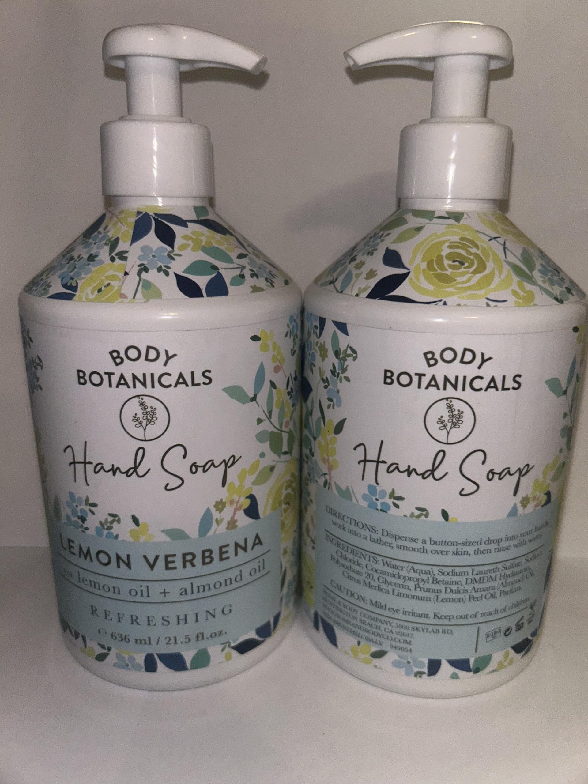 Refreshing Lemon Verbena Hand Soap with Lemon Oil & Almond Oil - Moisturizing & Antibacterial for Kitchen, Bathroom & Office Use
